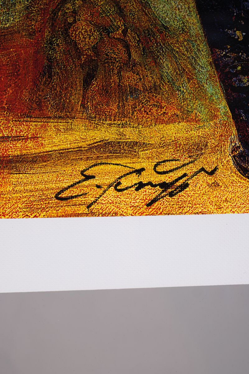 Detail b: Ernst Fuchs, 1930 - 2015 Wien, zwei Giclée-Drucke auf Leinwand, aus 2012, beide handsigniert, Titel: "Die Erretterin Adams" und ...