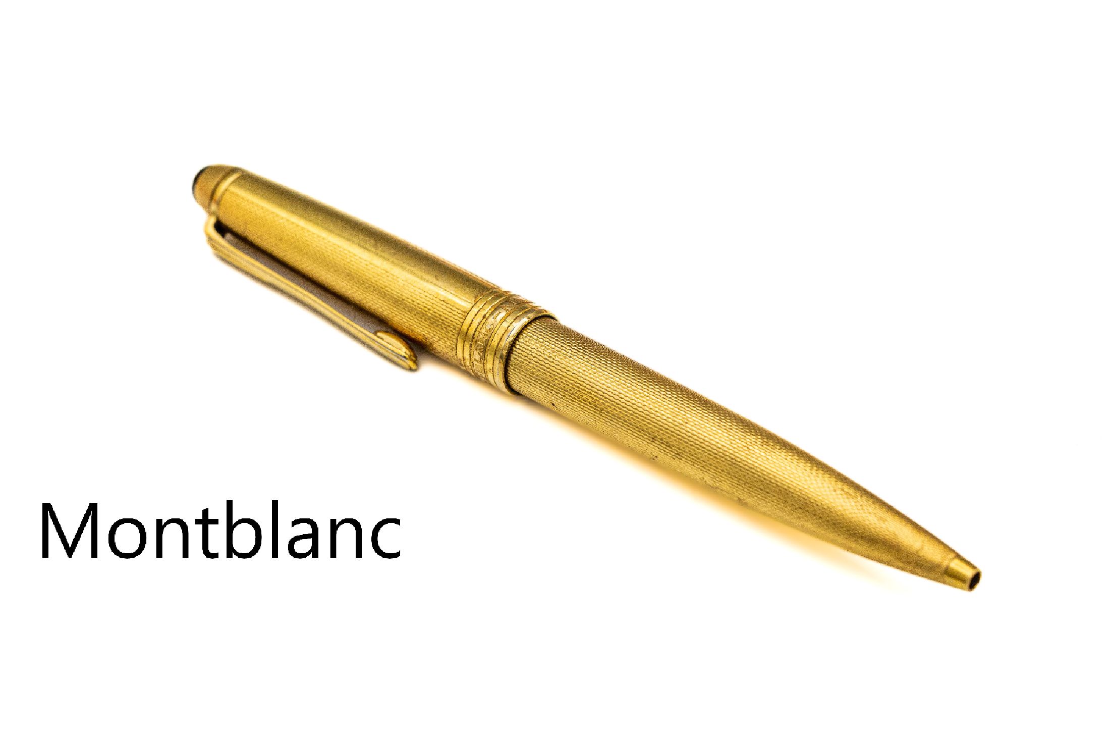 MONTBLANC Kugelschreiber, Meisterstück, Metall verg., starke Gebr.-Spuren, Mine fehlt