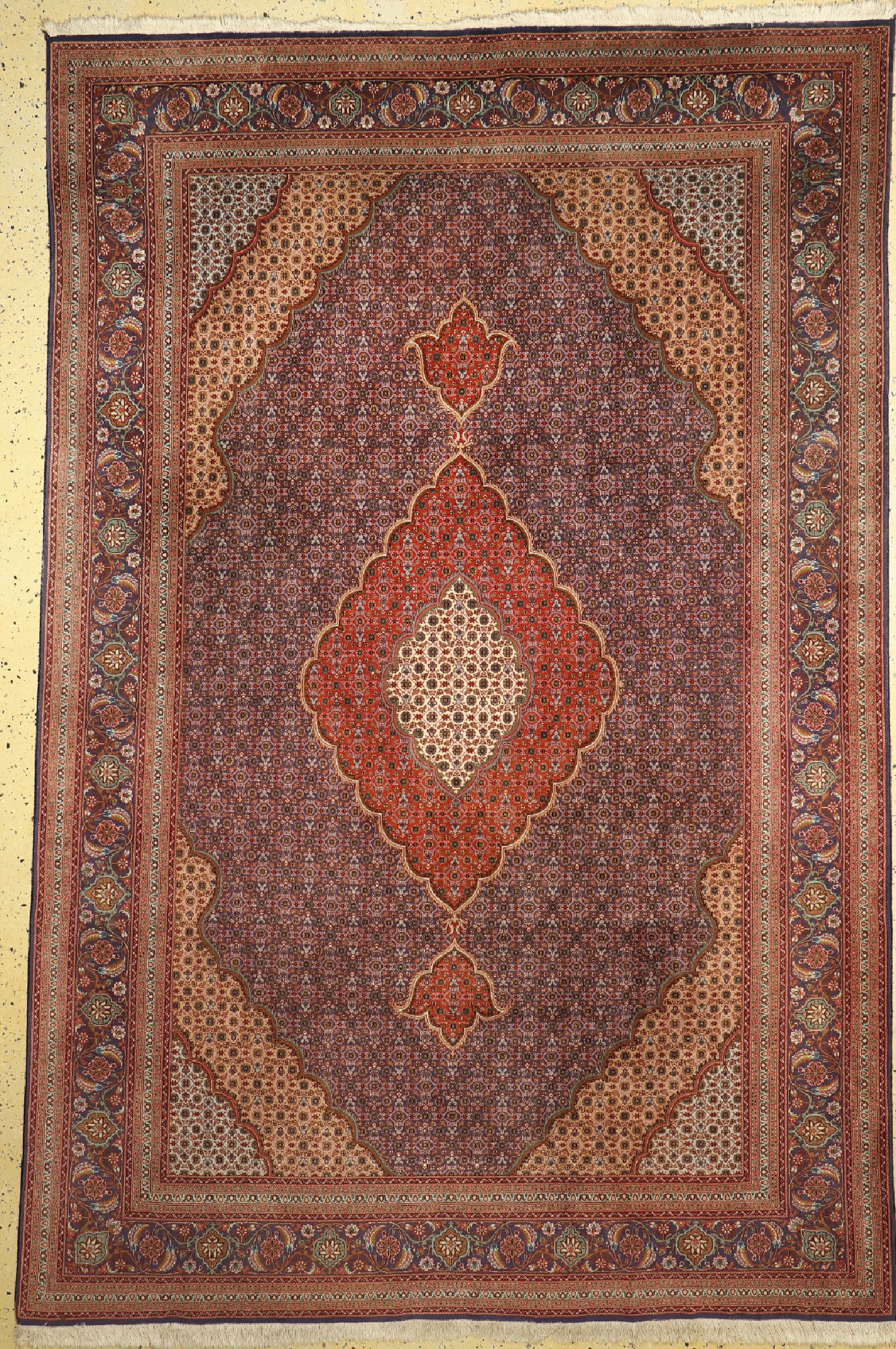 Täbriz Maralan fein(50 Raj), Persien, um 1950, Korkwolle mit Seide, ca. 298 x 195 cm, EHZ: 1-2