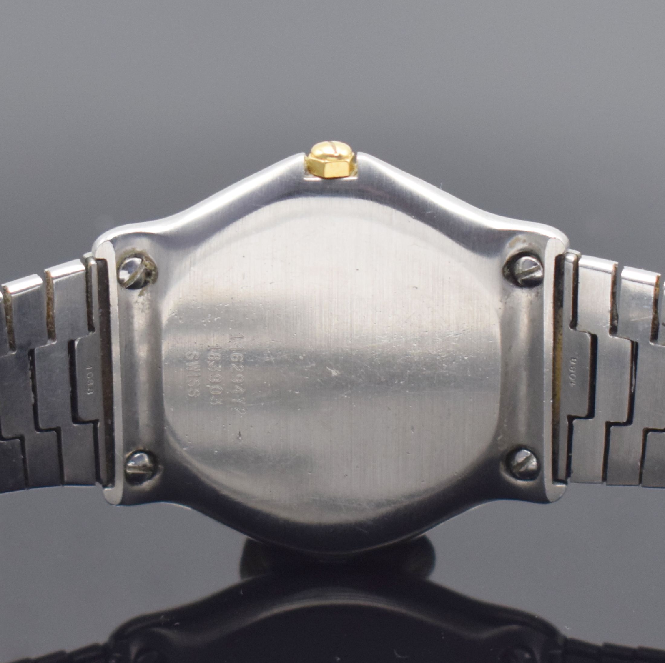 Detail c: EBEL Sport Classique Armbanduhr Referenz 183903, Schweiz um 1990, quarz, Edelstahl und Gold komb., Gliederband m. Faltschl., weißes Zifferbl. m. ...