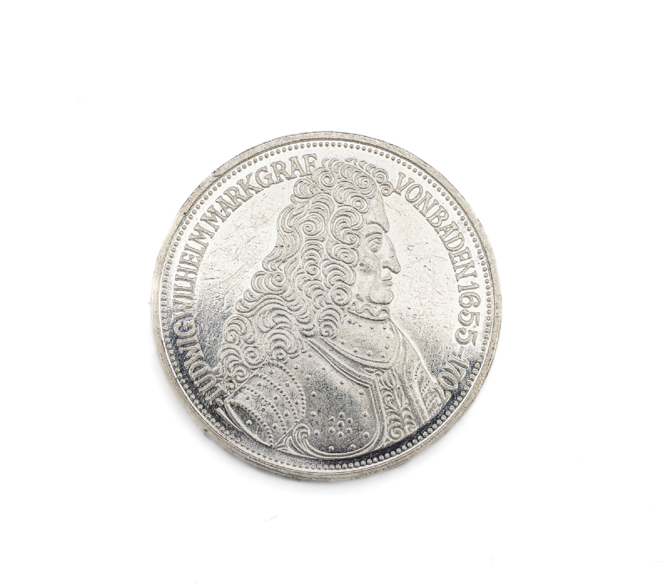Silbermünze, 5 Mark, Deutschland 1955, Ludwig Wilhelm Markgraf von Baden, Prägemarke G