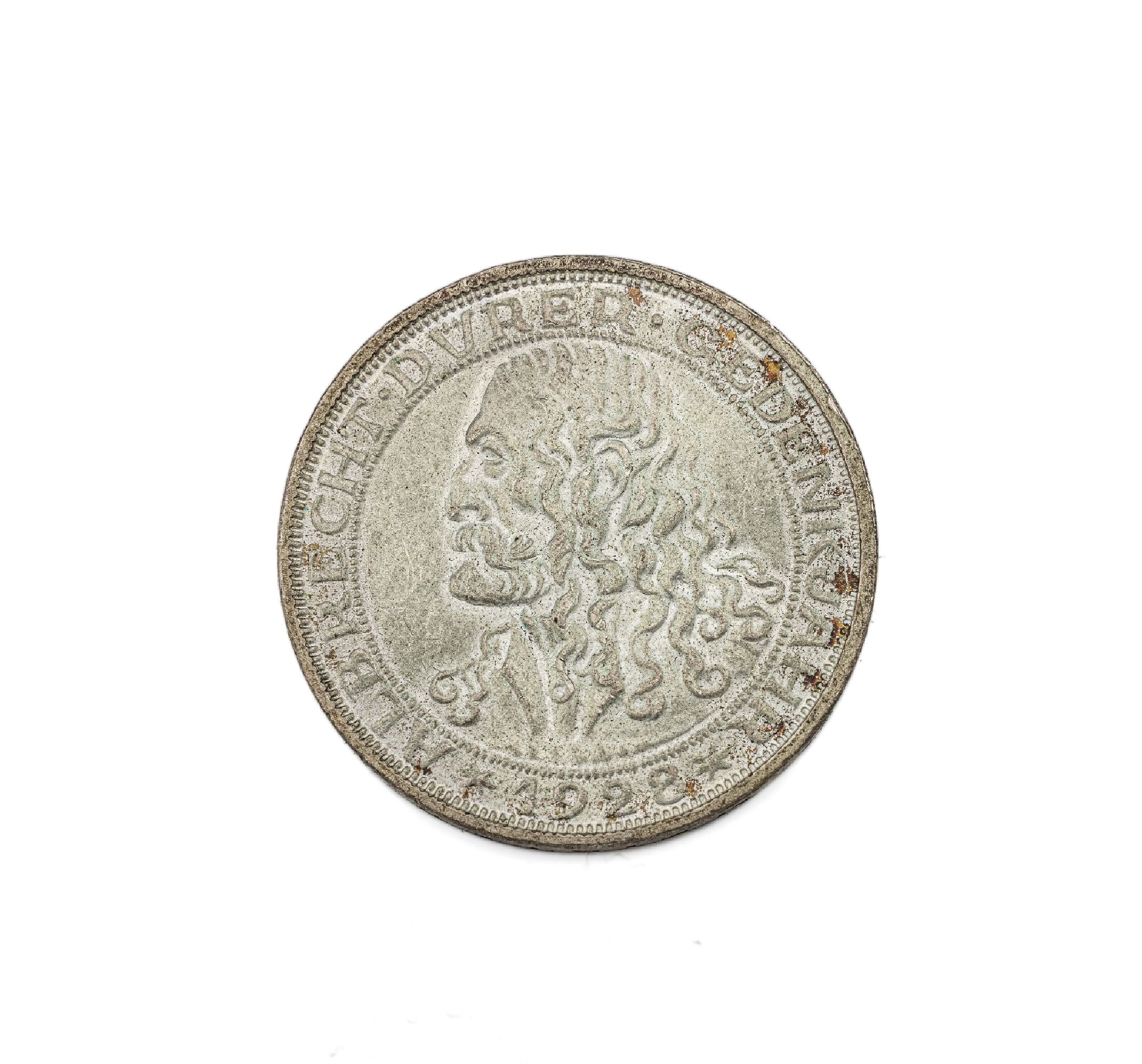 Silbermünze, 3 Reichsmark, Deutsches Reich ,1928, Albrecht Dürer Gedenkjahr