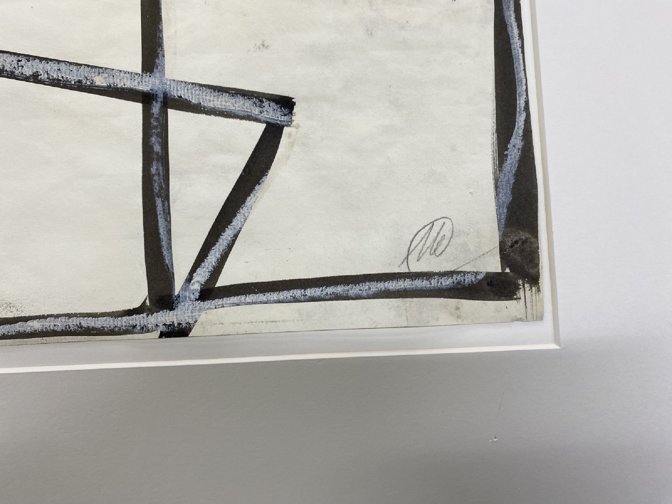 Detail e: Markus Lüpertz, geb. 1941, Tusche und Gouache auf geripptem Büttenpapier, unten rechts monogrammiert, Entstehungszeit Ende 1970er Jahre, Blattgr. ...