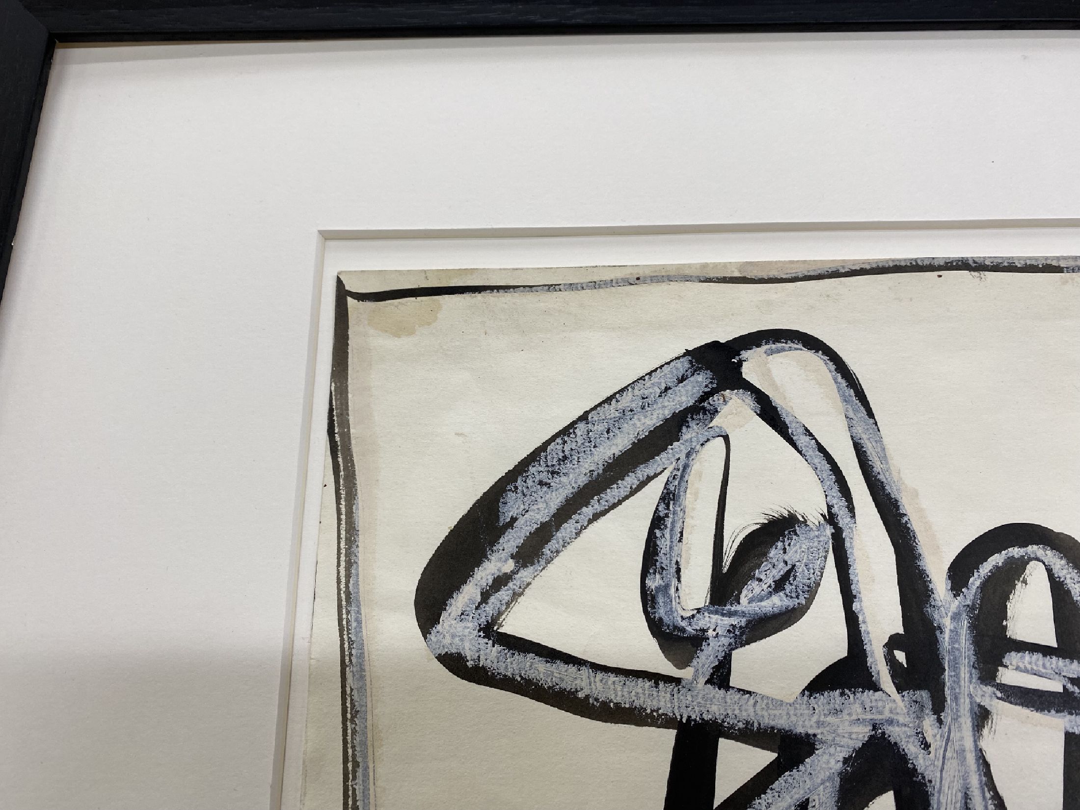Detail f: Markus Lüpertz, geb. 1941, Tusche und Gouache auf geripptem Büttenpapier, unten rechts monogrammiert, Entstehungszeit Ende 1970er Jahre, Blattgr. ...