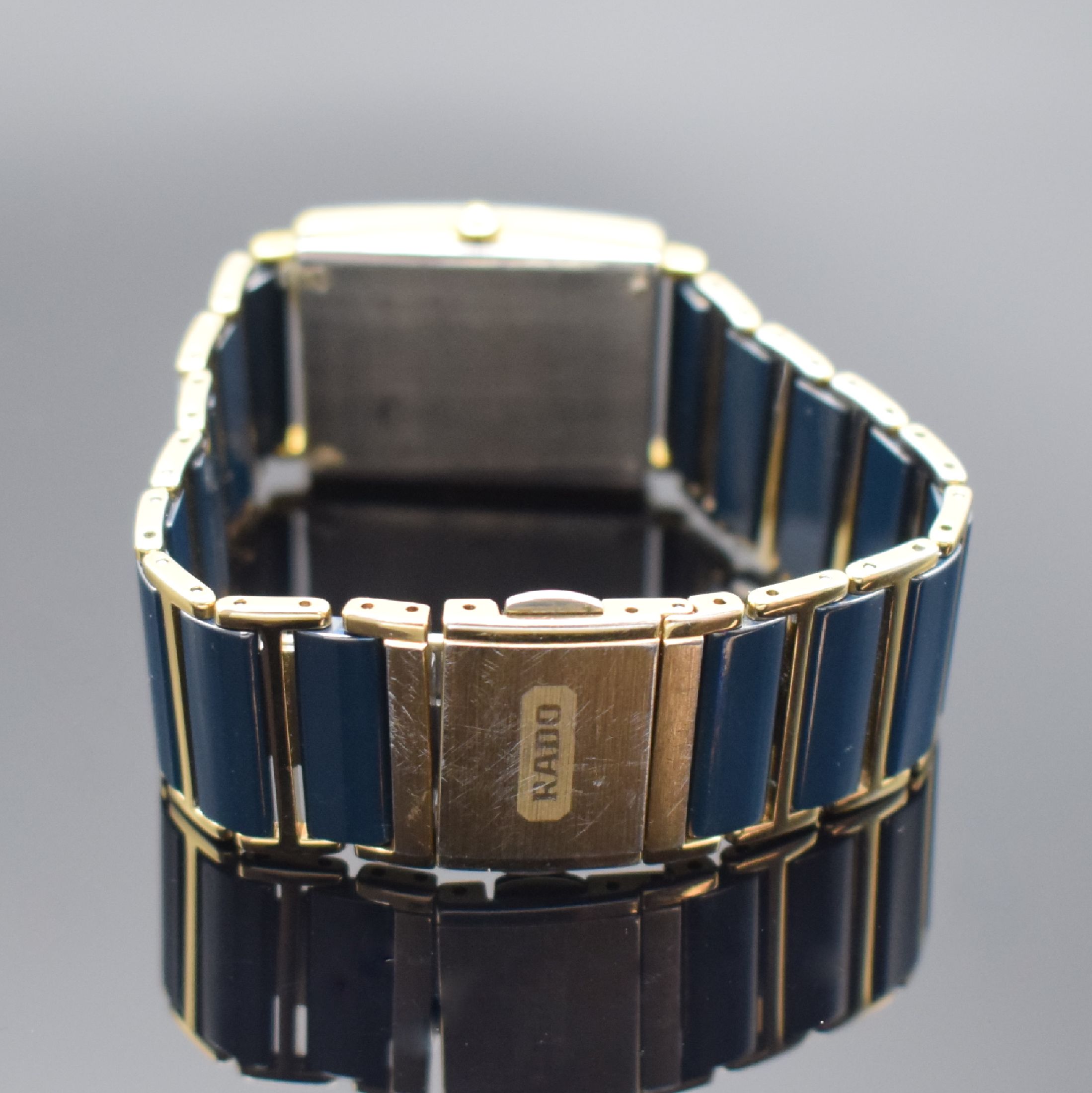 Detail b: RADO Diastar Damenarmbanduhr Referenz 160.0381.3, Schweiz um 2005, quarz, verg. Gehäuse, Boden 4-fach verschr., verg. Gliederband mit ...