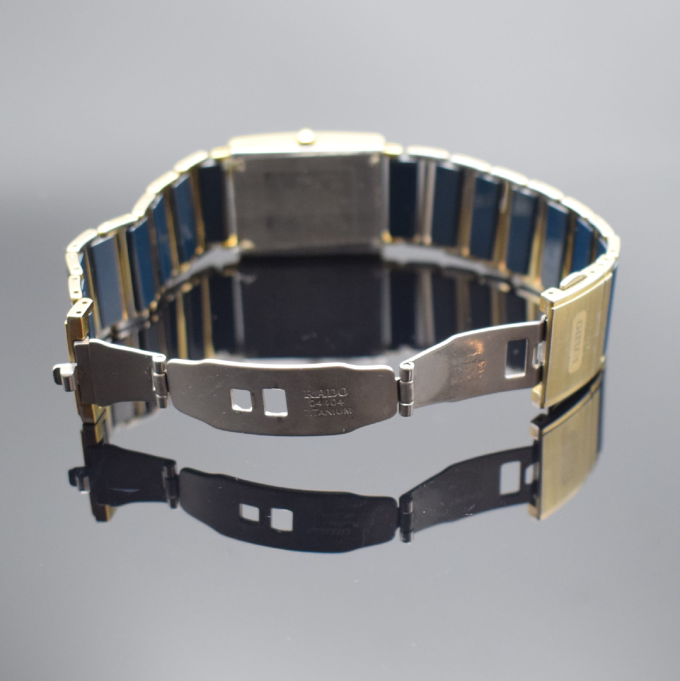 Detail c: RADO Diastar Damenarmbanduhr Referenz 160.0381.3, Schweiz um 2005, quarz, verg. Gehäuse, Boden 4-fach verschr., verg. Gliederband mit ...