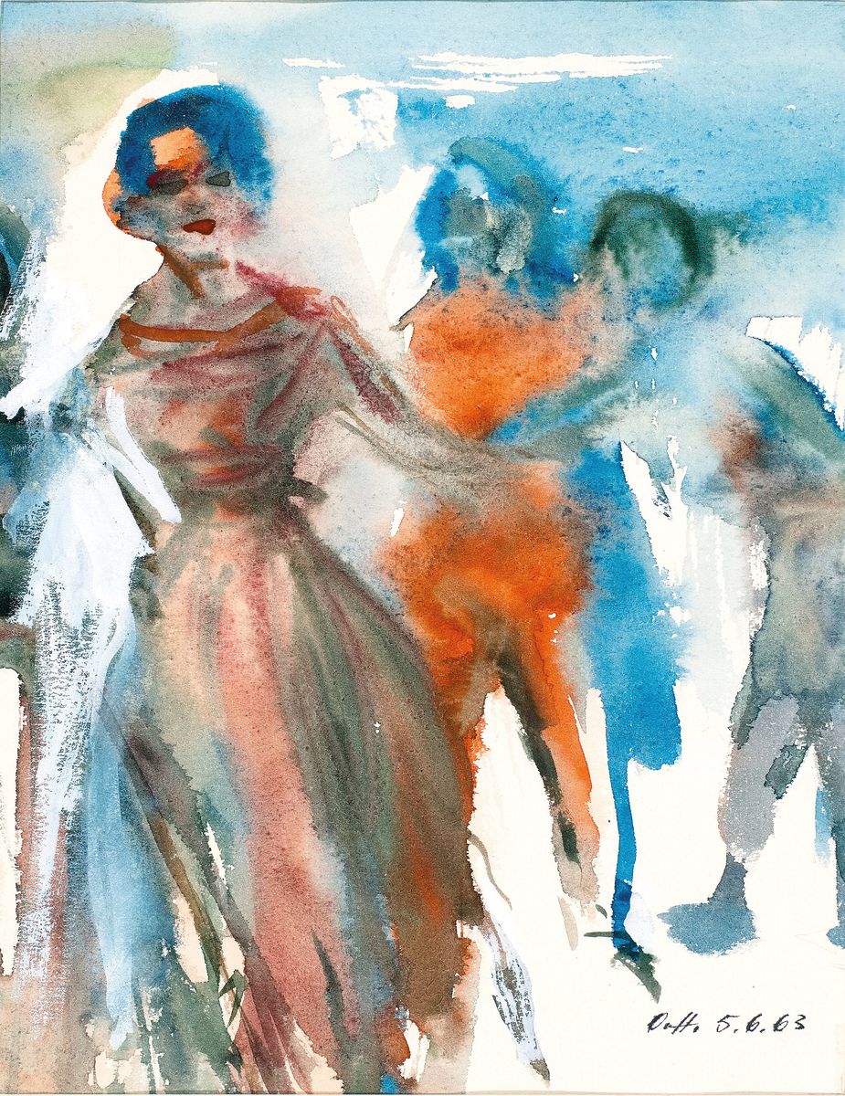 Detail a: Otto Herter, 1924-2000, Konvolut aus 3 Arbeiten, 2x Aquarell auf Papier, 1xTuschezeichnung auf Papier, jeweils monogrammiert dat. 23.5.82 bzw. ...