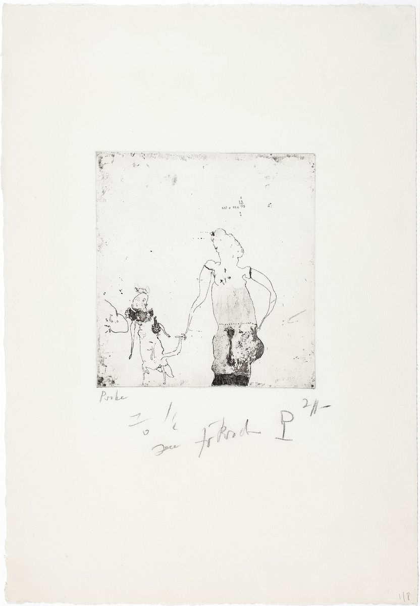 Horst Janssen, 1929-1995, Radierung auf Büttenkarton, handsign., Es handelt sich um einen Probedruck (spätere Auflage: 10 Exemplare), aus dem Jahre ...