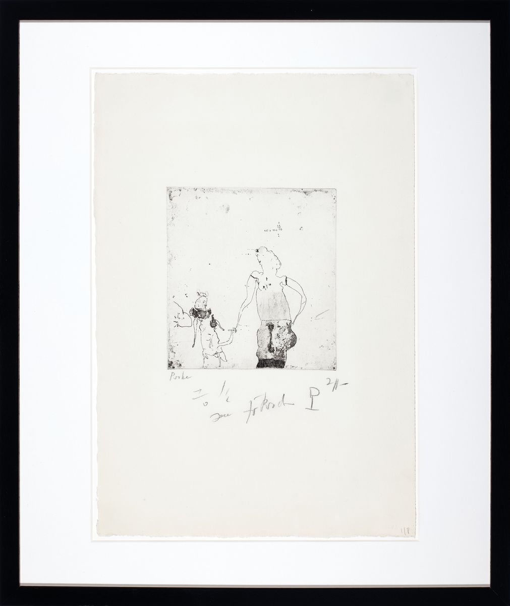 Detail k: Horst Janssen, 1929-1995, Radierung auf Büttenkarton, handsign., Es handelt sich um einen Probedruck (spätere Auflage: 10 Exemplare), aus dem Jahre ...