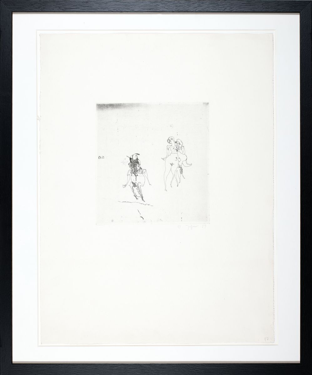Detail k: Horst Janssen, 1929-1995, Radierung auf Büttenkarton, handsign., dat. (19)59, Aus einer Auflage von nur 10 Exemplare, handelt es sich bei diesem ...