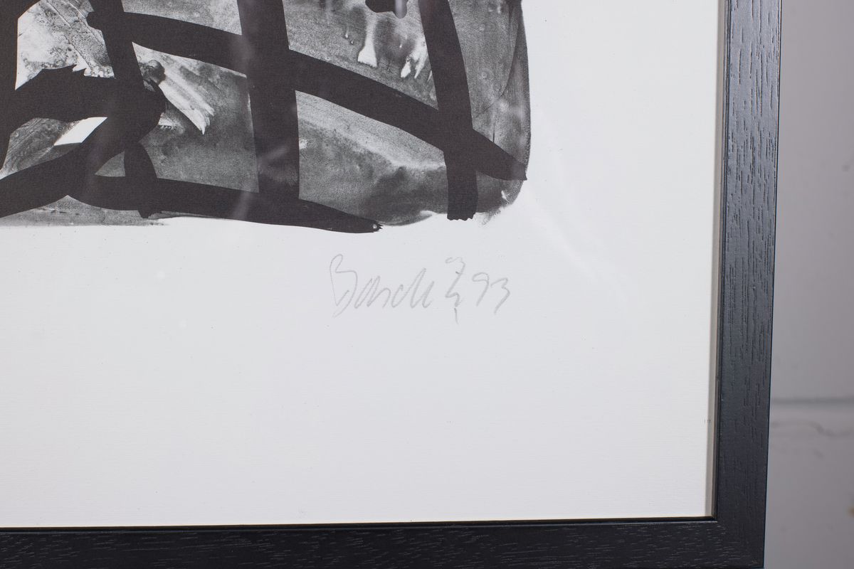 Detail a: Georg Baselitz, geb. 1938, Lithografie auf Velin, unten rechts handsign., dat., u. links num. 4/15, aus 1993, Blatt ca. 70x50 cm, R. 72x52 cm