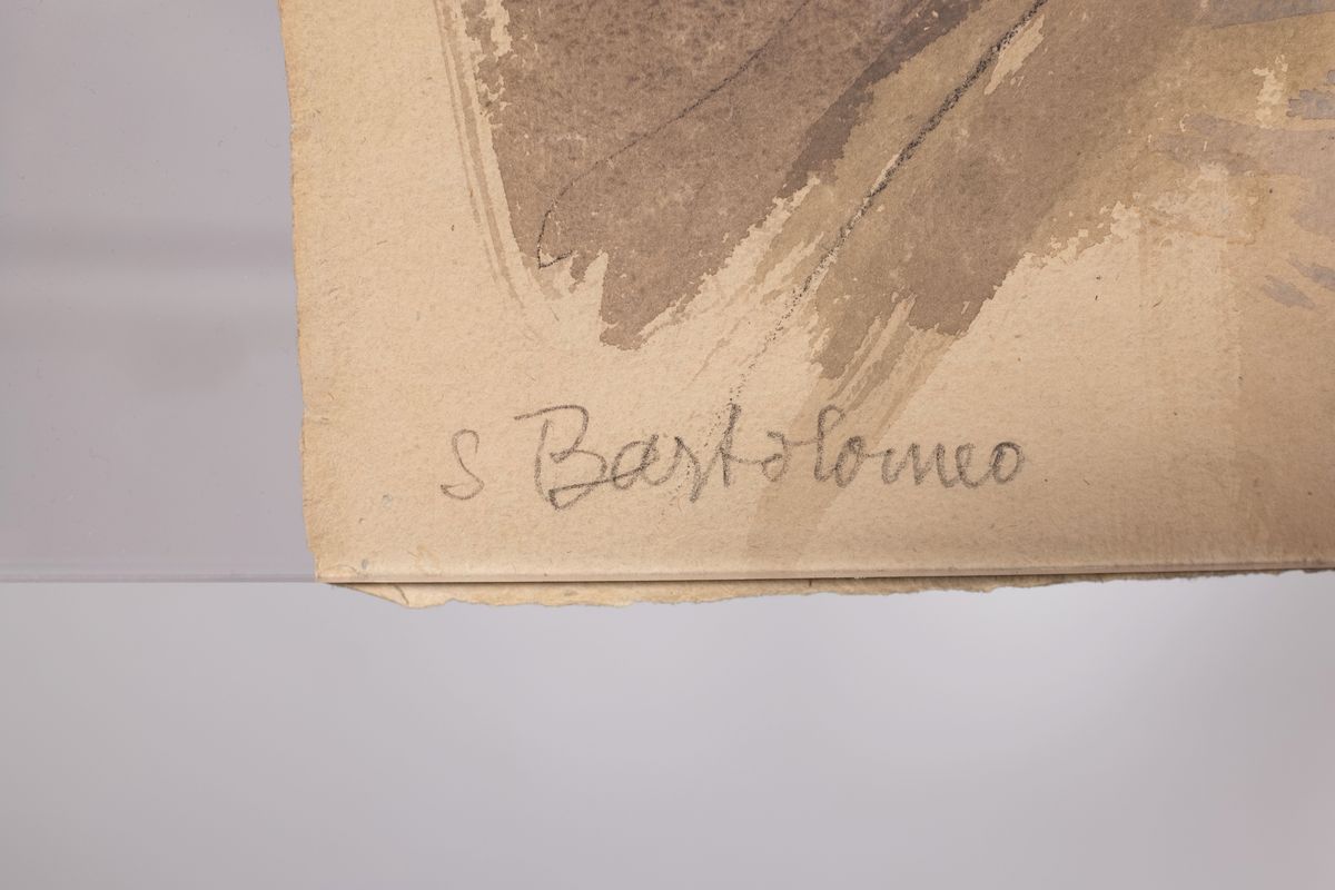 Detail a: Erich Hartmann, 1886-1974, war ein ein bekannter deutscher Künstler des Expressionismus, Hier: Aquarell und Bleistift auf Papier, ...