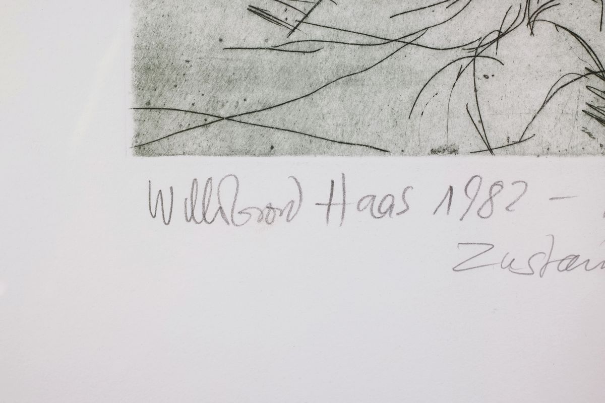 Detail c: Willibrord Haas, geb. 1936, Konvolut von 5 Erotik-Radierungen auf schwerem Büttenpapier, jeweils handsign., betitelt, dat., jeweils Zustandsdrucke ...