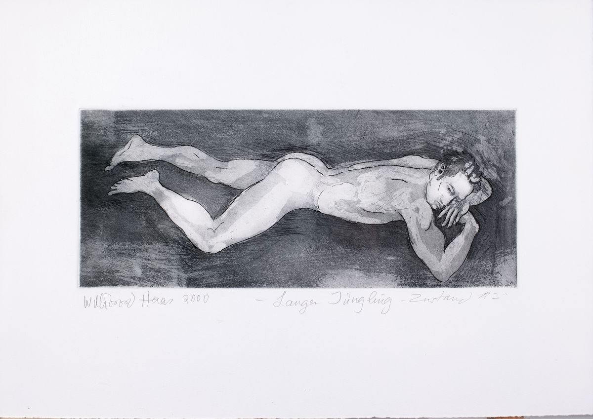 Detail k: Willibrord Haas, geb. 1936, Konvolut von 5 Erotik-Radierungen auf schwerem Büttenpapier, jeweils handsign., betitelt, dat., jeweils Zustandsdrucke ...