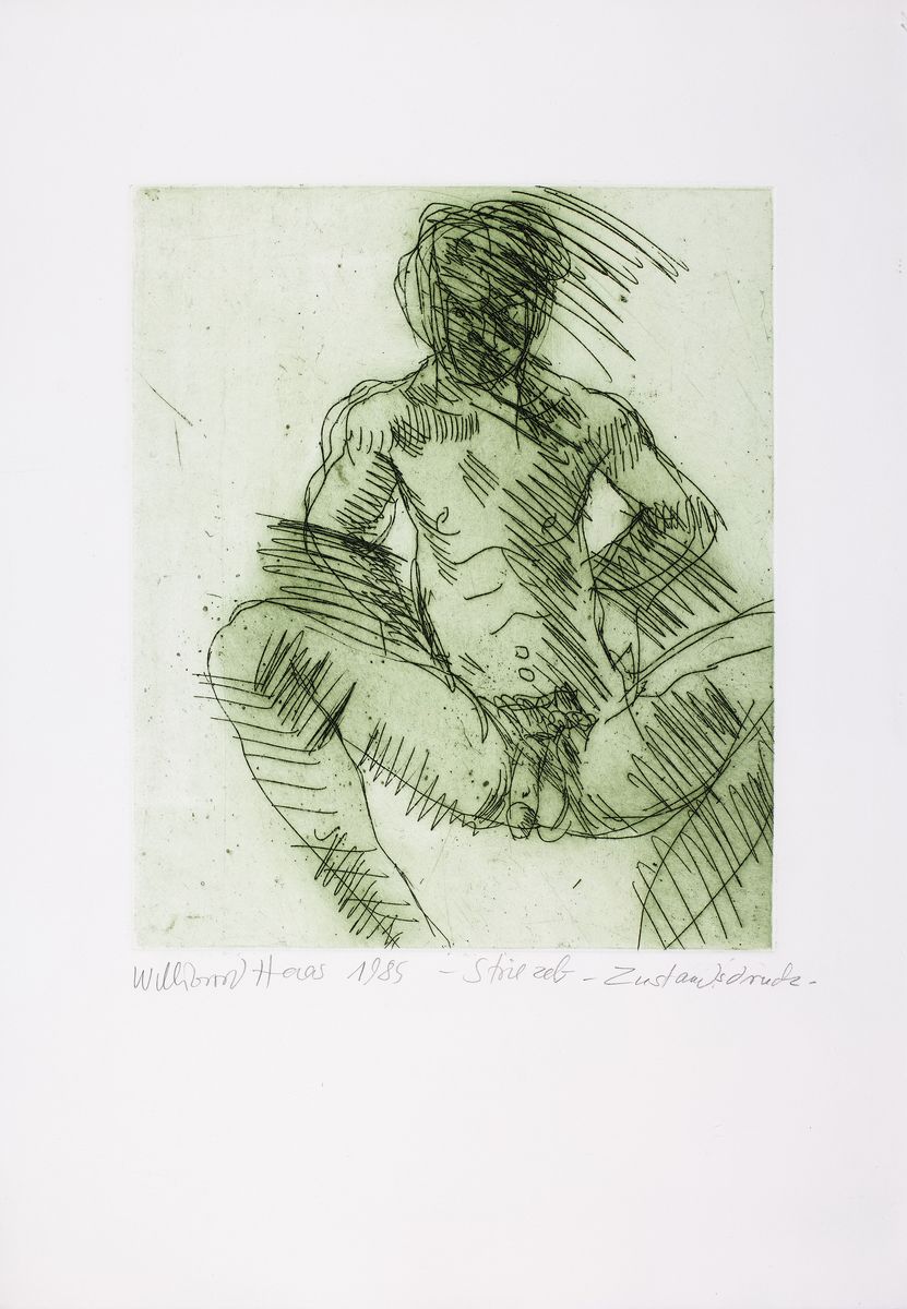 Willibrord Haas, geb. 1936, Konvolut von 5 Erotik-Radierungen auf schwerem Büttenpapier, jeweils handsign., betitelt, dat., jeweils Zustandsdrucke ...