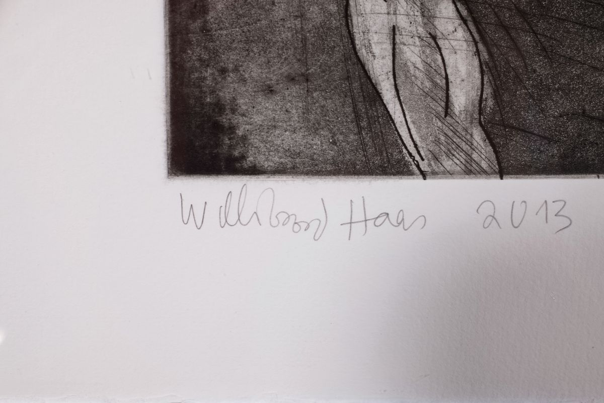 Detail f: Willibrord Haas, geb. 1936, Konvolut von 5 Erotik-Radierungen auf schwerem Büttenpapier, jeweils handsign., betitelt, dat., jeweils Zustandsdrucke ...