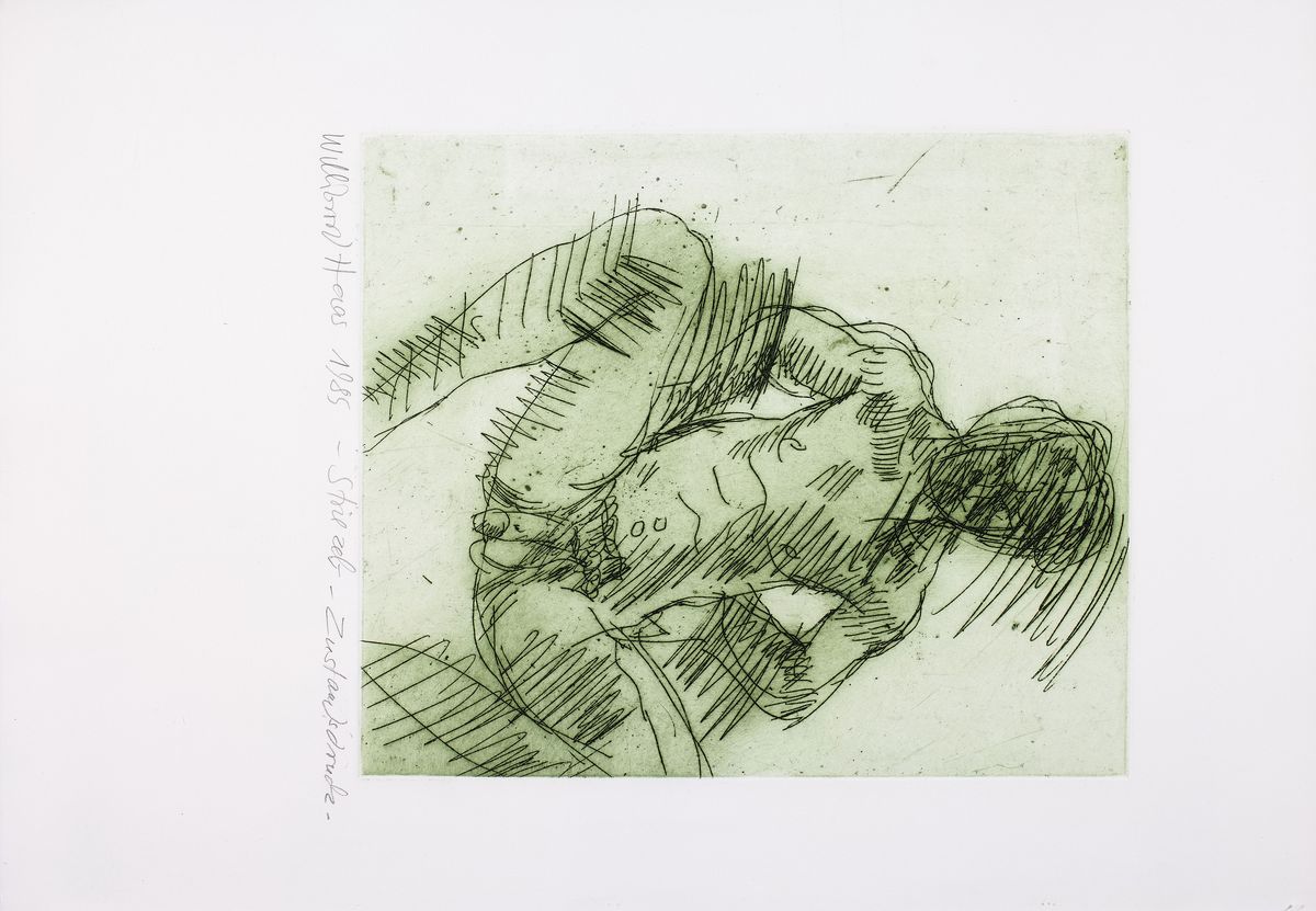 Detail k: Willibrord Haas, geb. 1936, Konvolut von 5 Erotik-Radierungen auf schwerem Büttenpapier, jeweils handsign., betitelt, dat., jeweils Zustandsdrucke ...