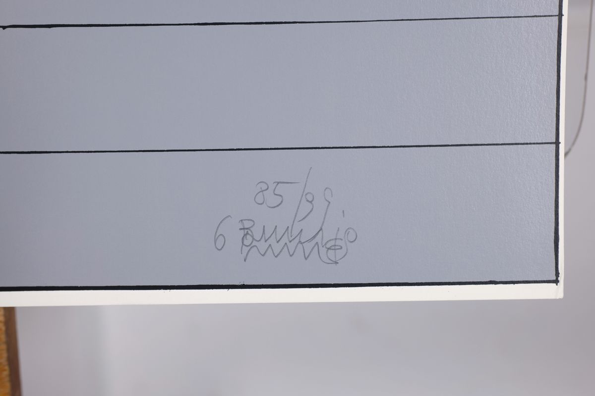 Detail e: Bruno Bruni, geb. 1935, Konvolut aus 6 Farbserigrafien, handsign., num. 85/99, dat. (19)69, Blatt aus dem Mappenwerk "II Cappotto", Edition ...