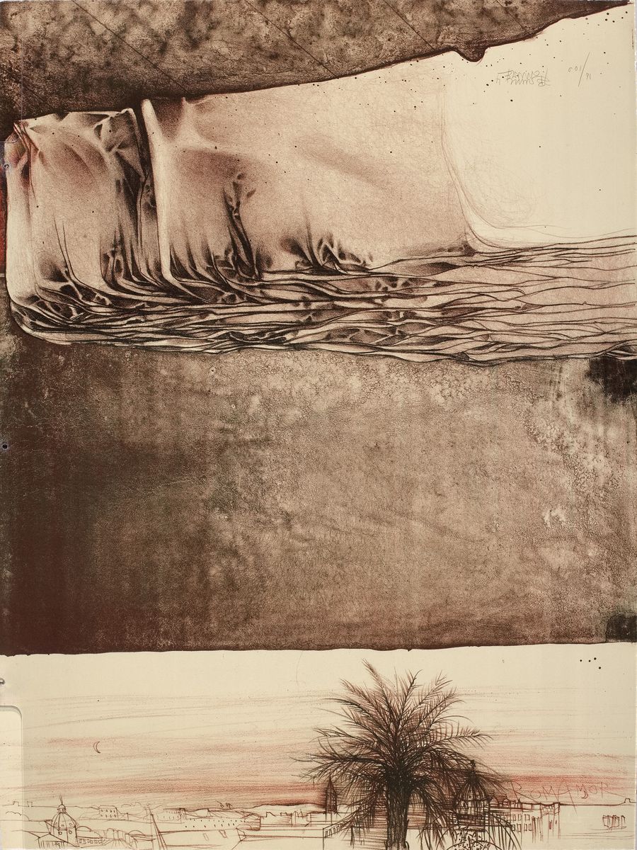 Bruno Bruni, geb. 1935, Konvolut aus 4 Steinlithografien, auf Büttenkarton mit dem vollen Schöpfrand, aus dem Mappenwerk "Quaderno di ...
