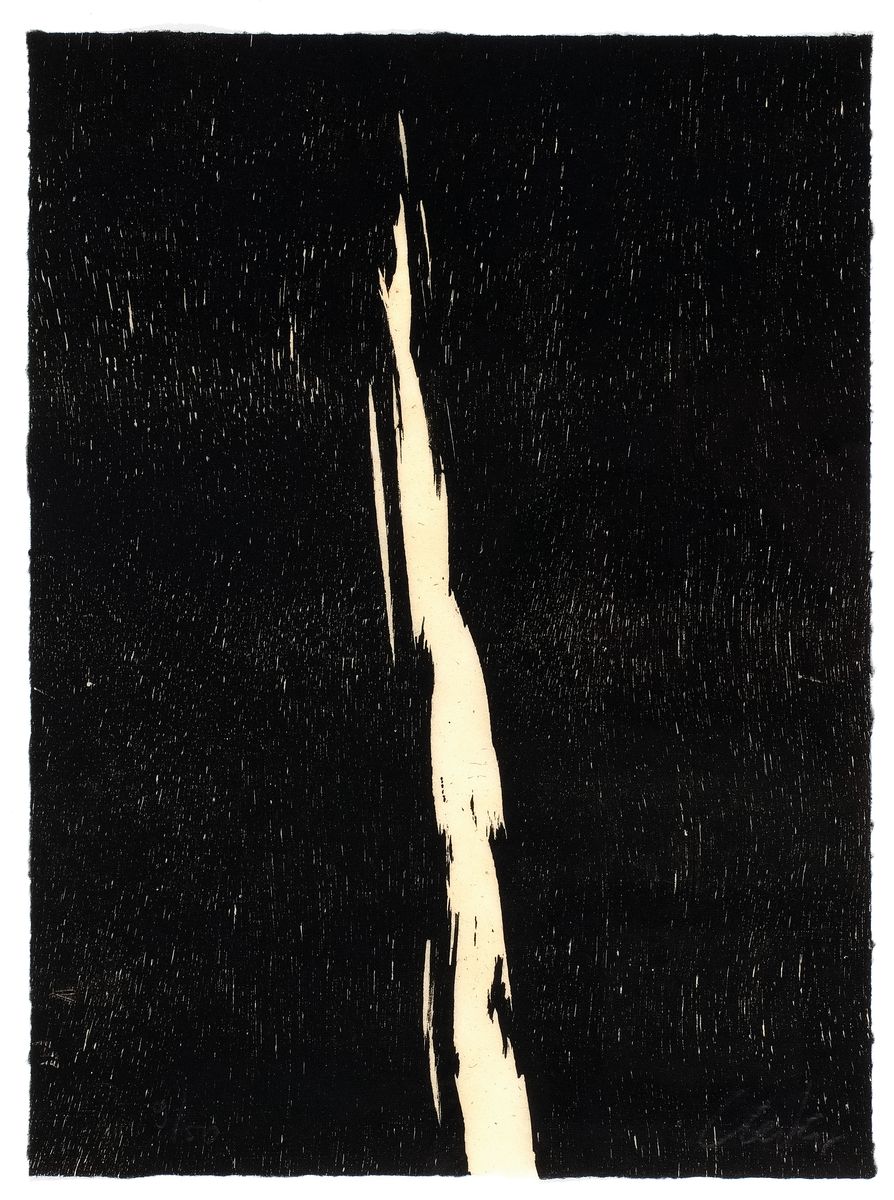 Günther Uecker, geb. 1930, Holzschnitt auf feinem Japanbütten, handsign., num. 9/50, mit Trockenstempel der Erker Galerie, St.Gallen, Blattgr. ...