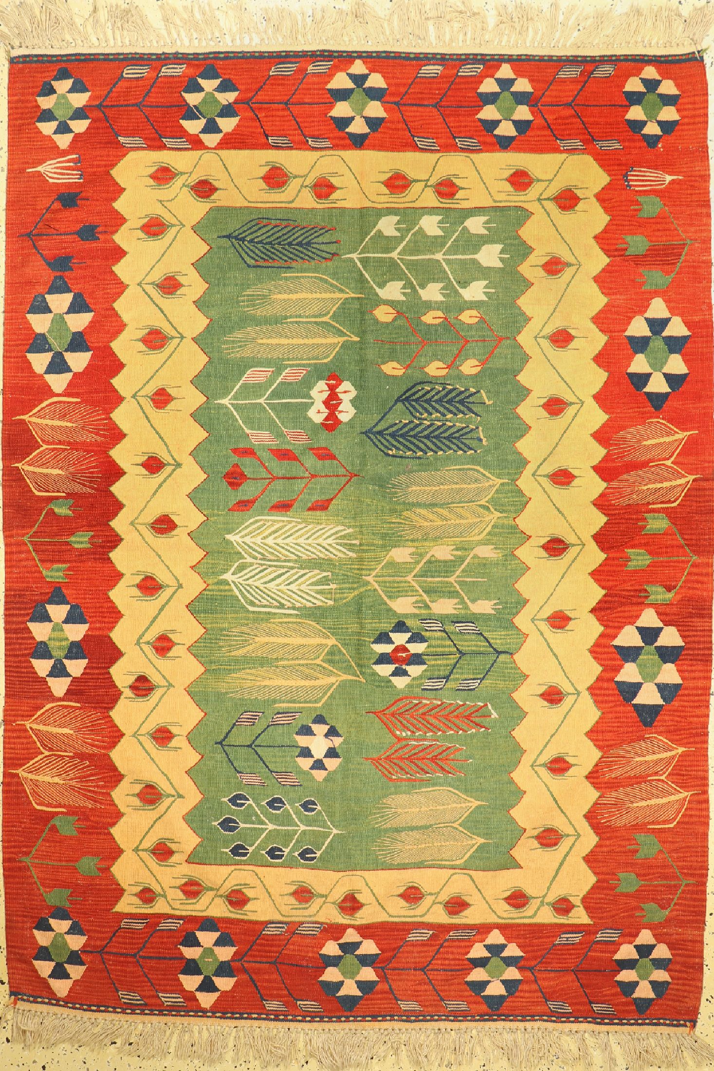 Ghaschgai Kelim, Persien, ca. 40 Jahre, Wolle auf Wolle, ca. 230 x 167 cm, EHZ: 1(gebraucht)