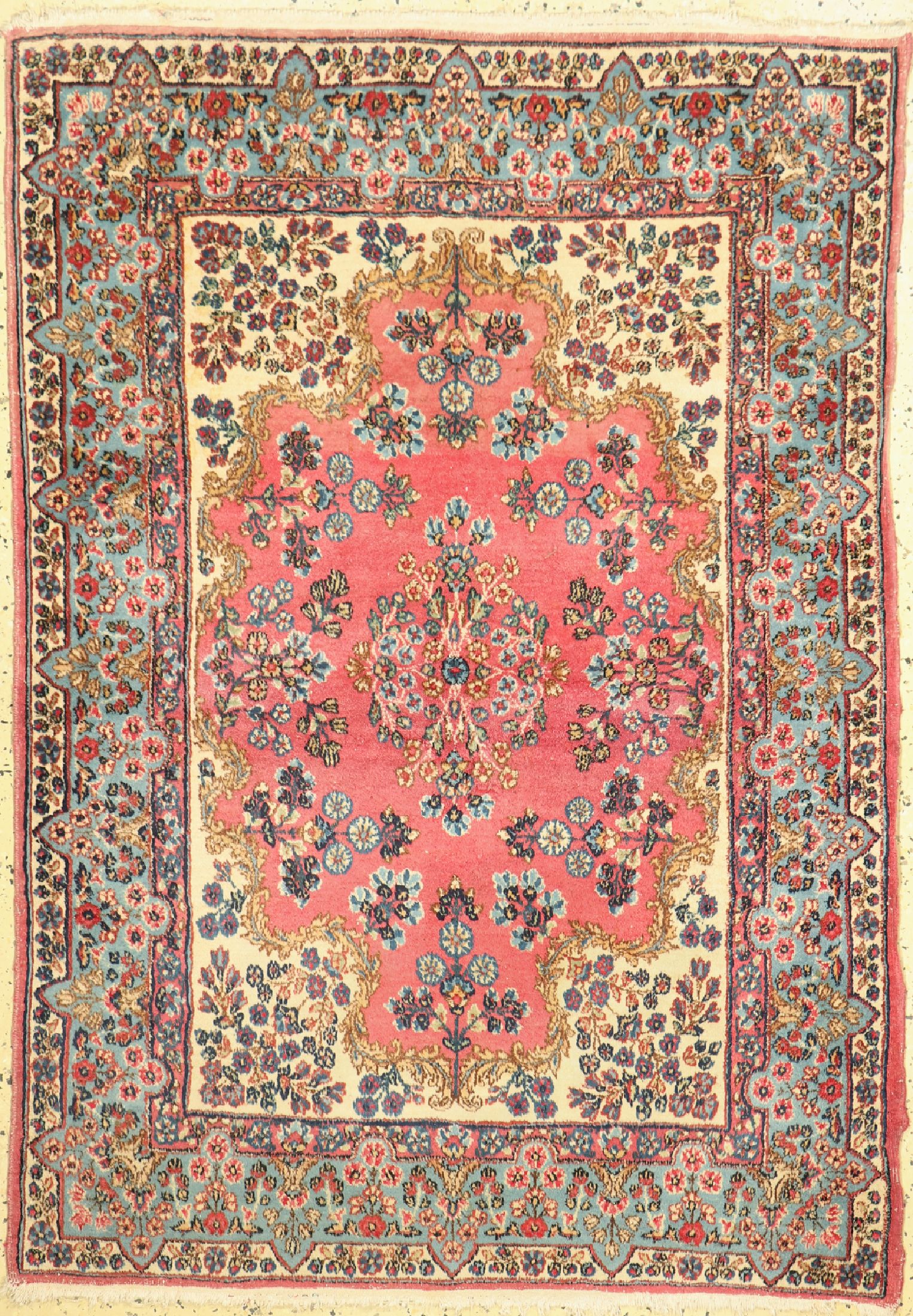 Kerman alt, Persien, um 1950, Wolle auf Baumwolle, ca. 160 x 110 cm, fleckig, EHZ: 2