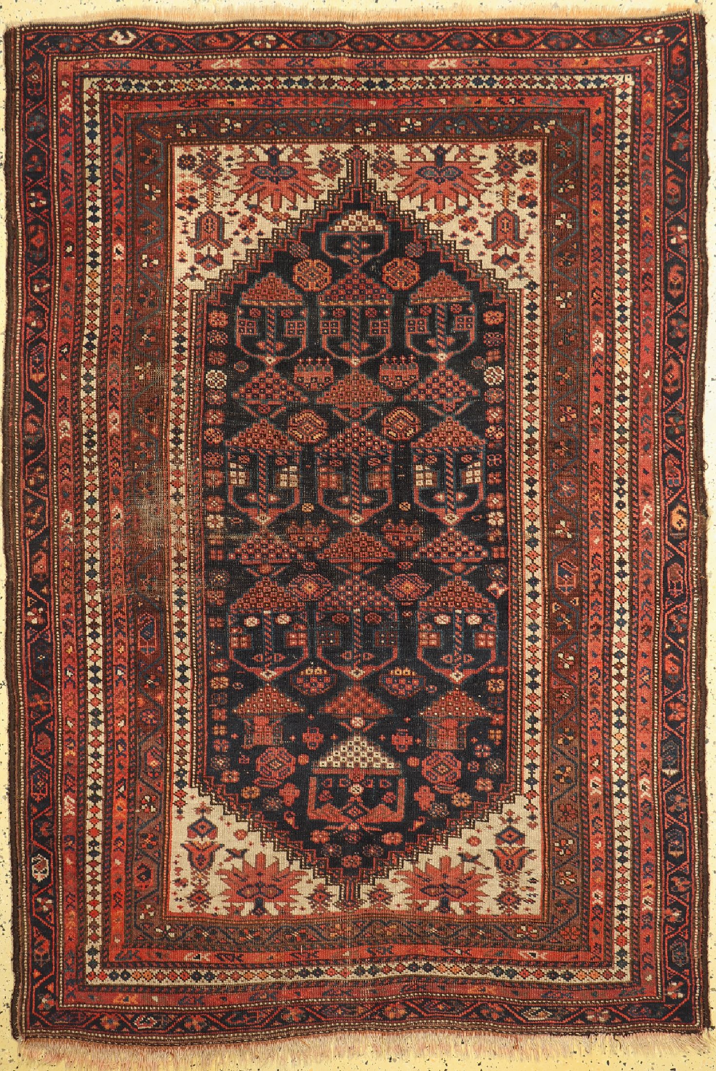 Afschar antik, Persien, um 1900, Wolle auf Wolle, ca. 220 x 150 cm, EHZ: 3