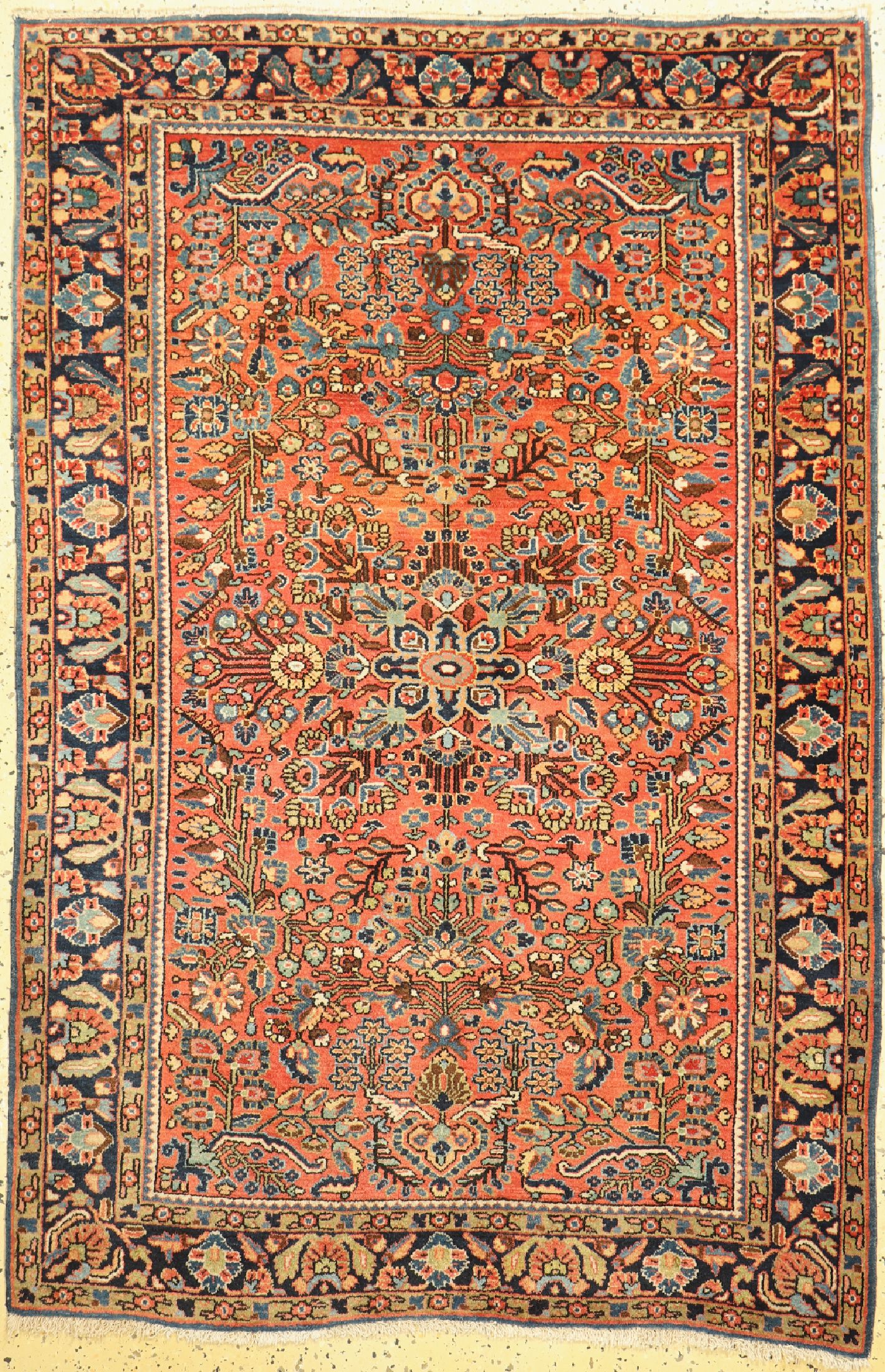 Us Re-Import Sarogh, Persien, um 1920/1930,Wolle auf Baumwolle, ca. 164 x 108 cm, EHZ: 1-2