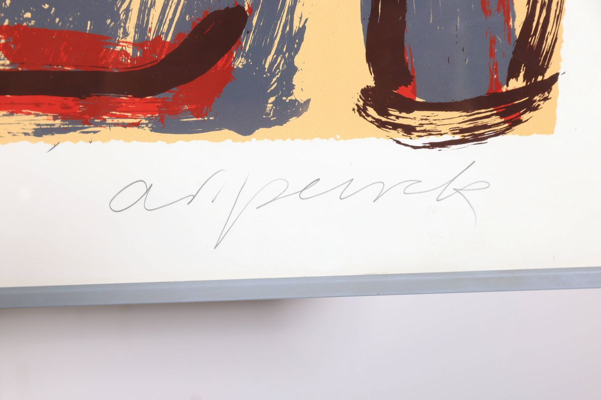 Detail c: A.R. Penck 1939-2017, Farbsiebdruck auf Karton, handsign., bezeichnet e.a., Blatt ca.70x100 cm, R.71x101 cm