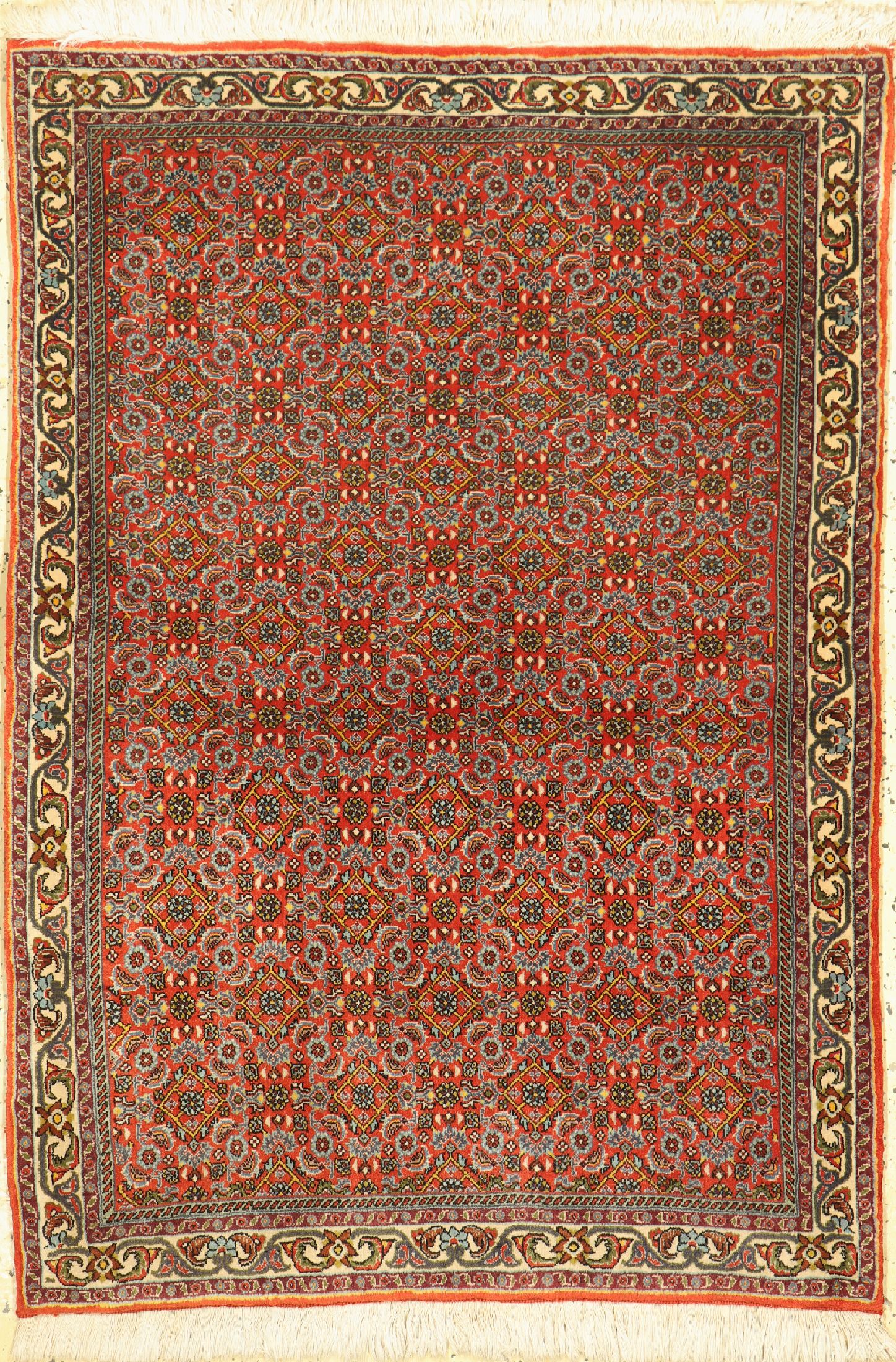 Bidjar Kork fein, Persien, ca. 50 Jahre, Korkwolle auf Baumwolle, ca. 137 x 95 cm, EHZ:1-2