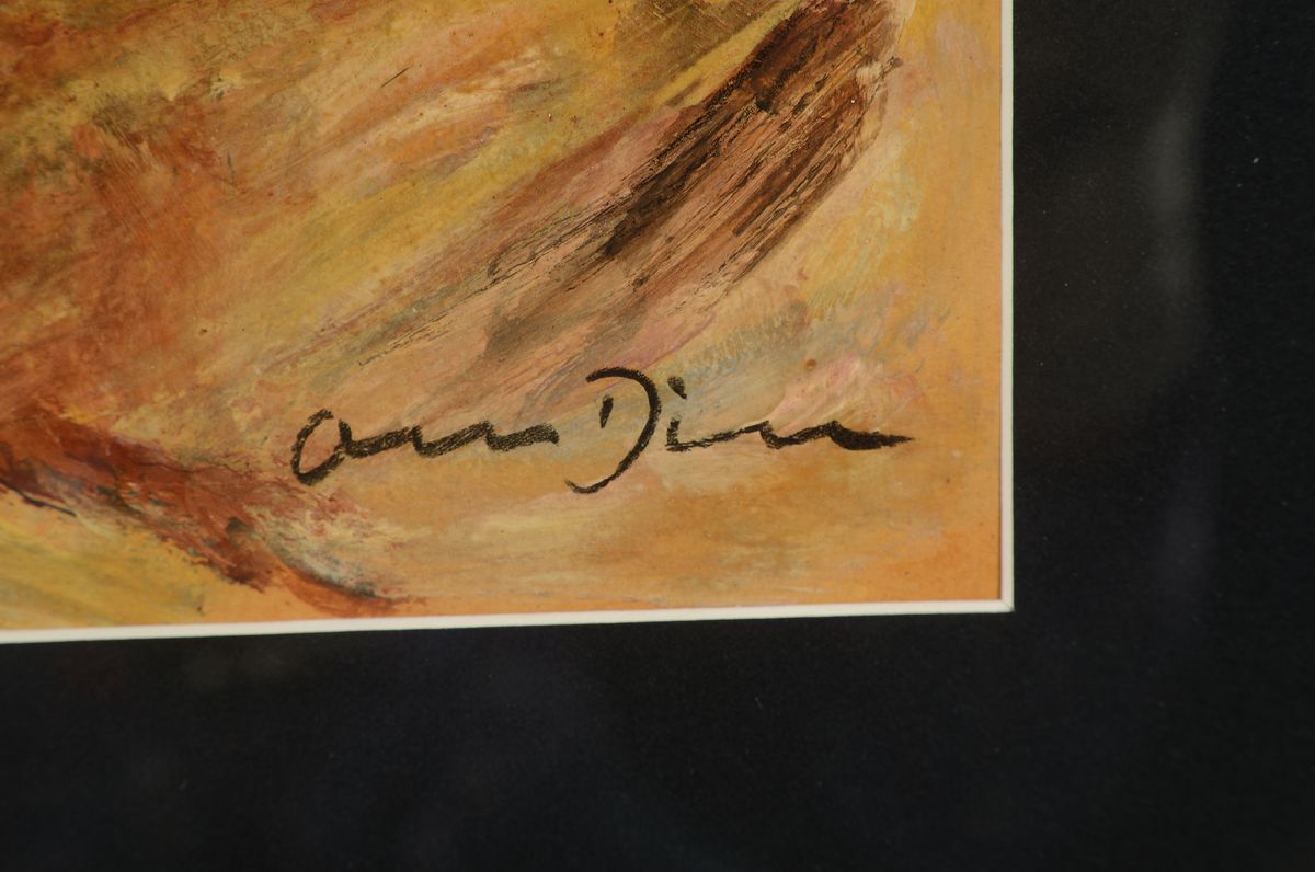 Detail a: Otto Dill, 1884-1957, "Beduinenlager", Öl/Karton, re. unten handsign., ca.25x34,5cm, R. ca. 57,5x67,5 cm