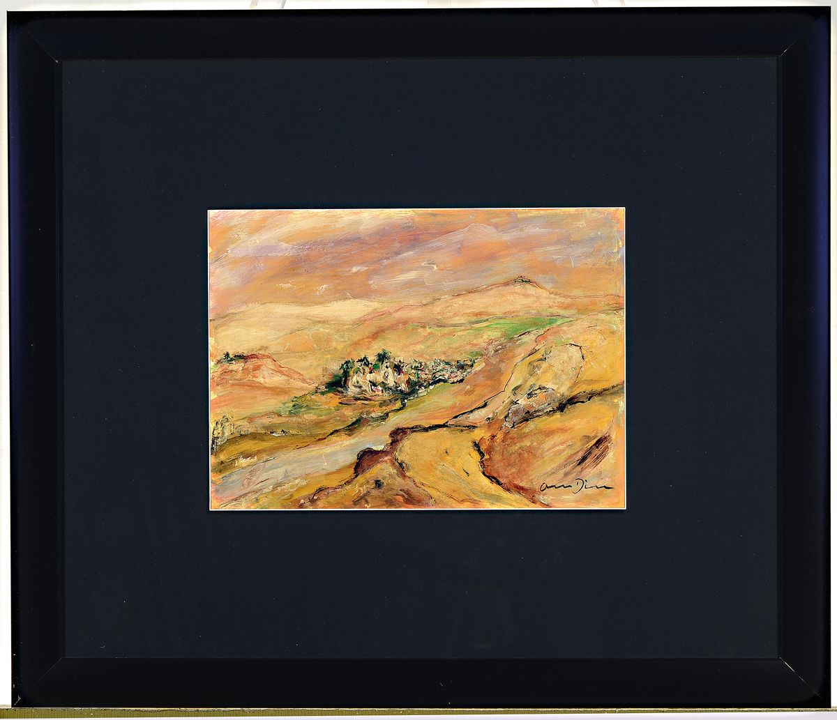 Detail k: Otto Dill, 1884-1957, "Beduinenlager", Öl/Karton, re. unten handsign., ca.25x34,5cm, R. ca. 57,5x67,5 cm