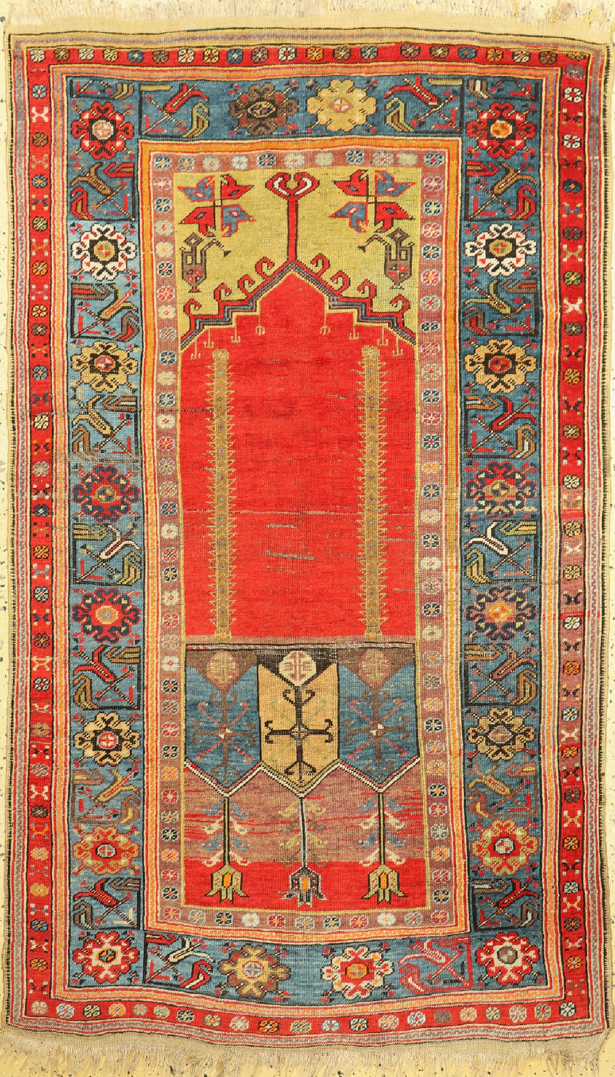 Konya antik, Türkei, um 1900, Wolle auf Wolle, ca. 213 x 125 cm, EHZ: 3
