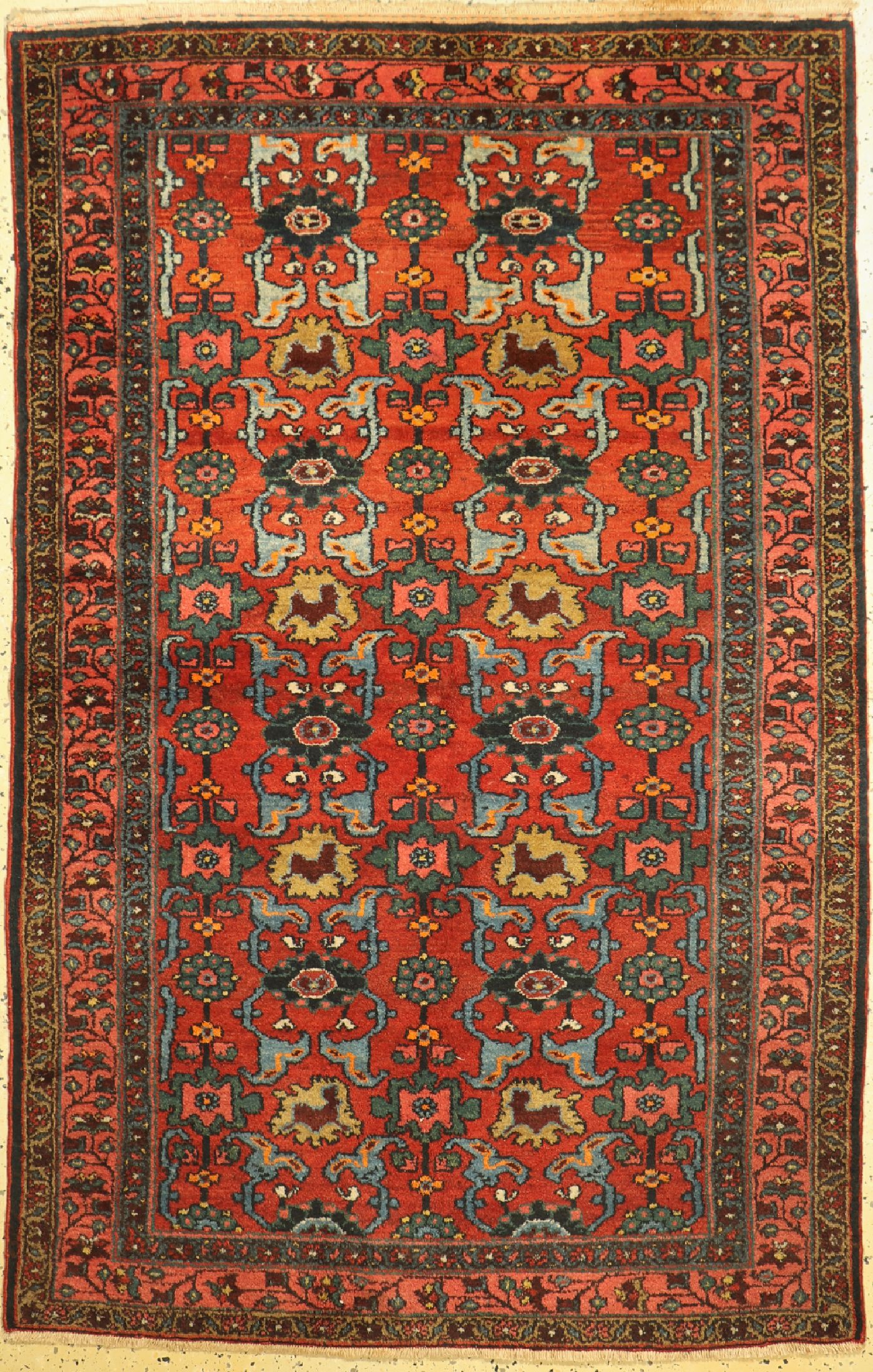 Hamadan alt, Persien, um 1940, Wolle auf Baumwolle, ca. 197 x 125 cm, EHZ: 1-2