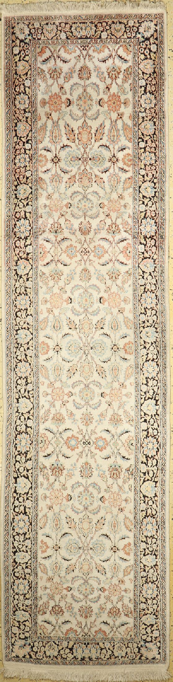 Kaschmir, Indien, ca. 50 Jahre, merzerisierte Baumwolle, ca. 300 x 78 cm, EHZ:2