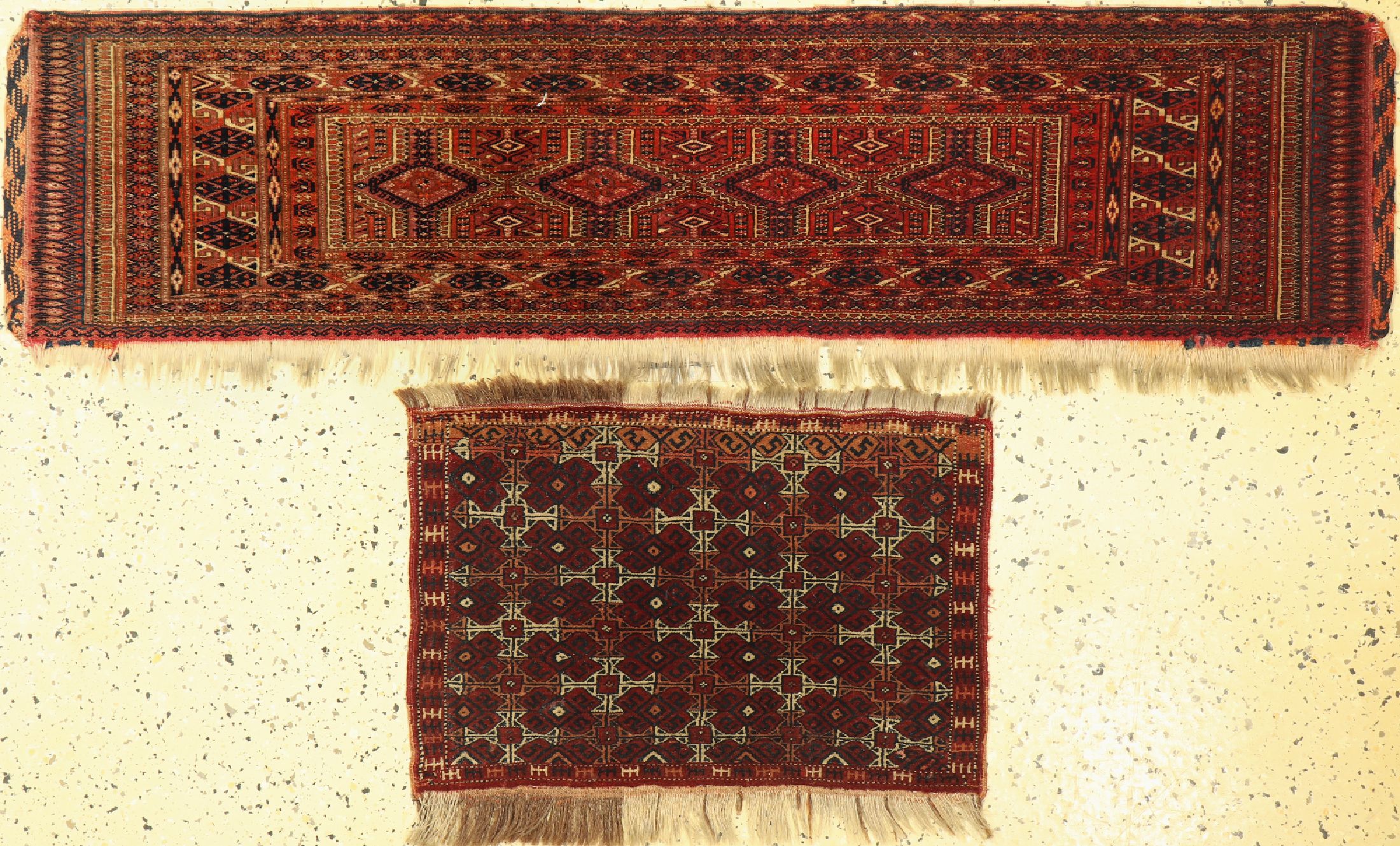 Konvolut Torba & Taschenfront, Turkmenistan19.Jhd, Wolle auf Wolle, ca. 150 x 36 cm, EHZ:2