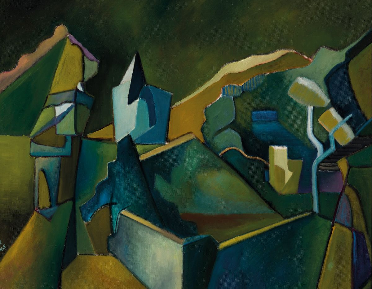 Hermann Clemens, 1913 Speyer-1985 Annweiler,zwei Arbeiten: Abstrakte Komposition, Öl/Lwd, links unten sign. und dat. 65, ca. 46x60cm, R.ca. 58x70cm; ...