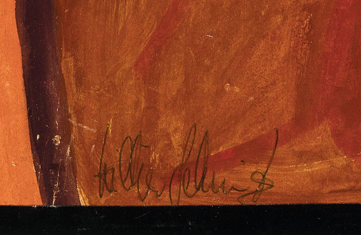 Detail a: Ungedeuteter Künstler des 20.Jh., Stillleben, links unten unleserlich signiert, 57x48 cm, besch.