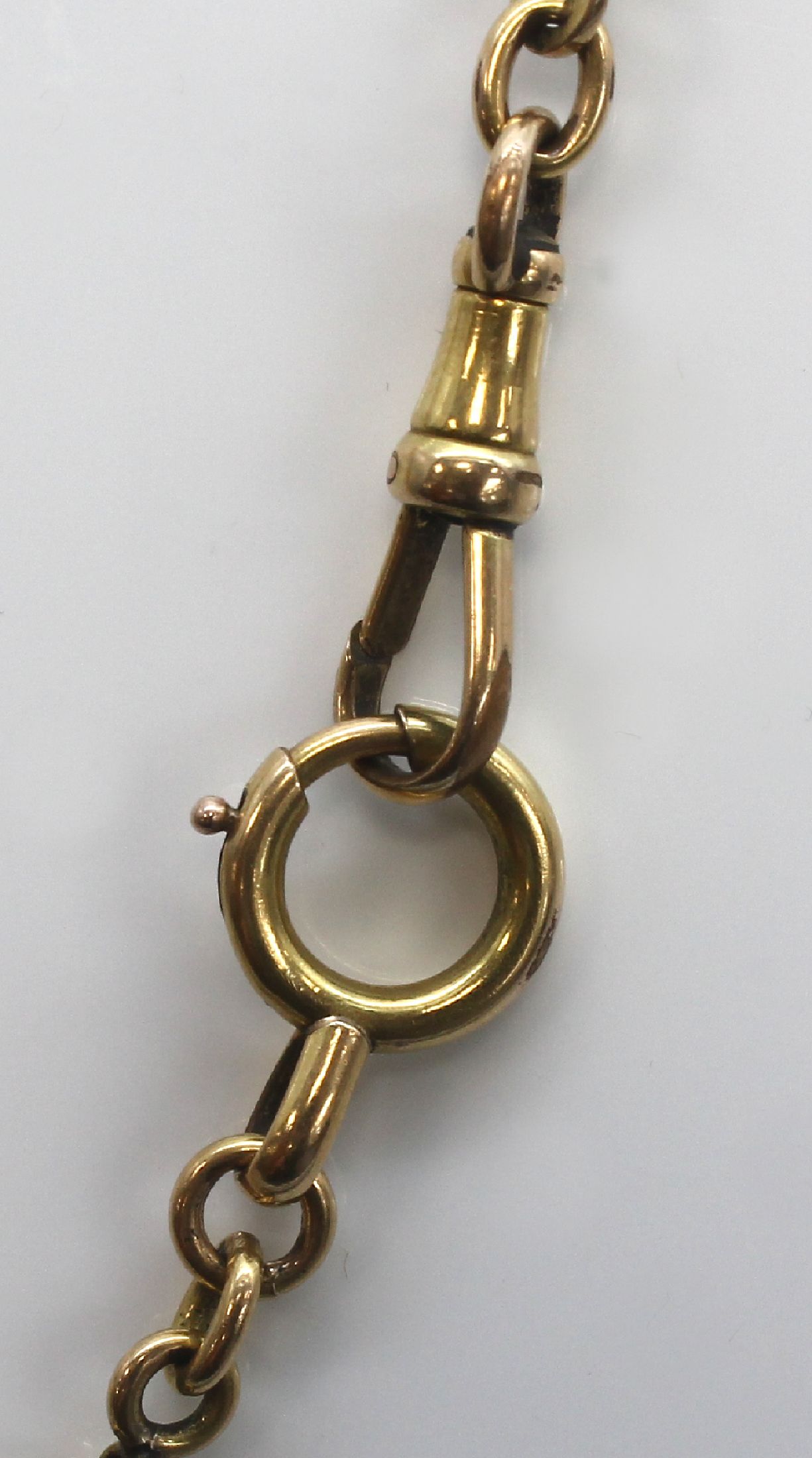Detail d: 14 kt Gold Uhrenkette, um 1920, GG 585/000,total ca. 13.5 g, L. ca. 37 cm