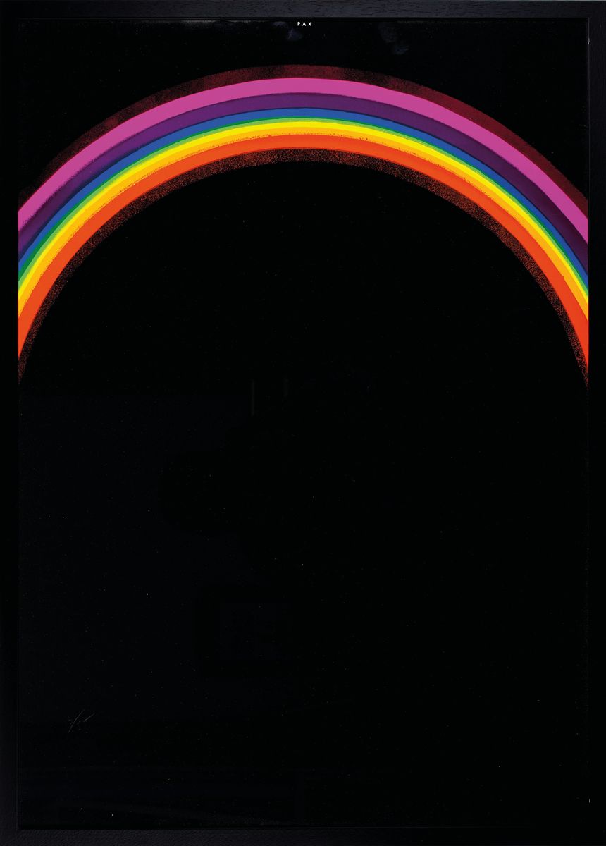 Detail k: Otto Piene, 1928-2014, Titel: "Nacht", Farbsiebdruck auf dickem Karton, handsign., num. 13/55, es stammt aus dem Jahr 1969/70 aus dem ...
