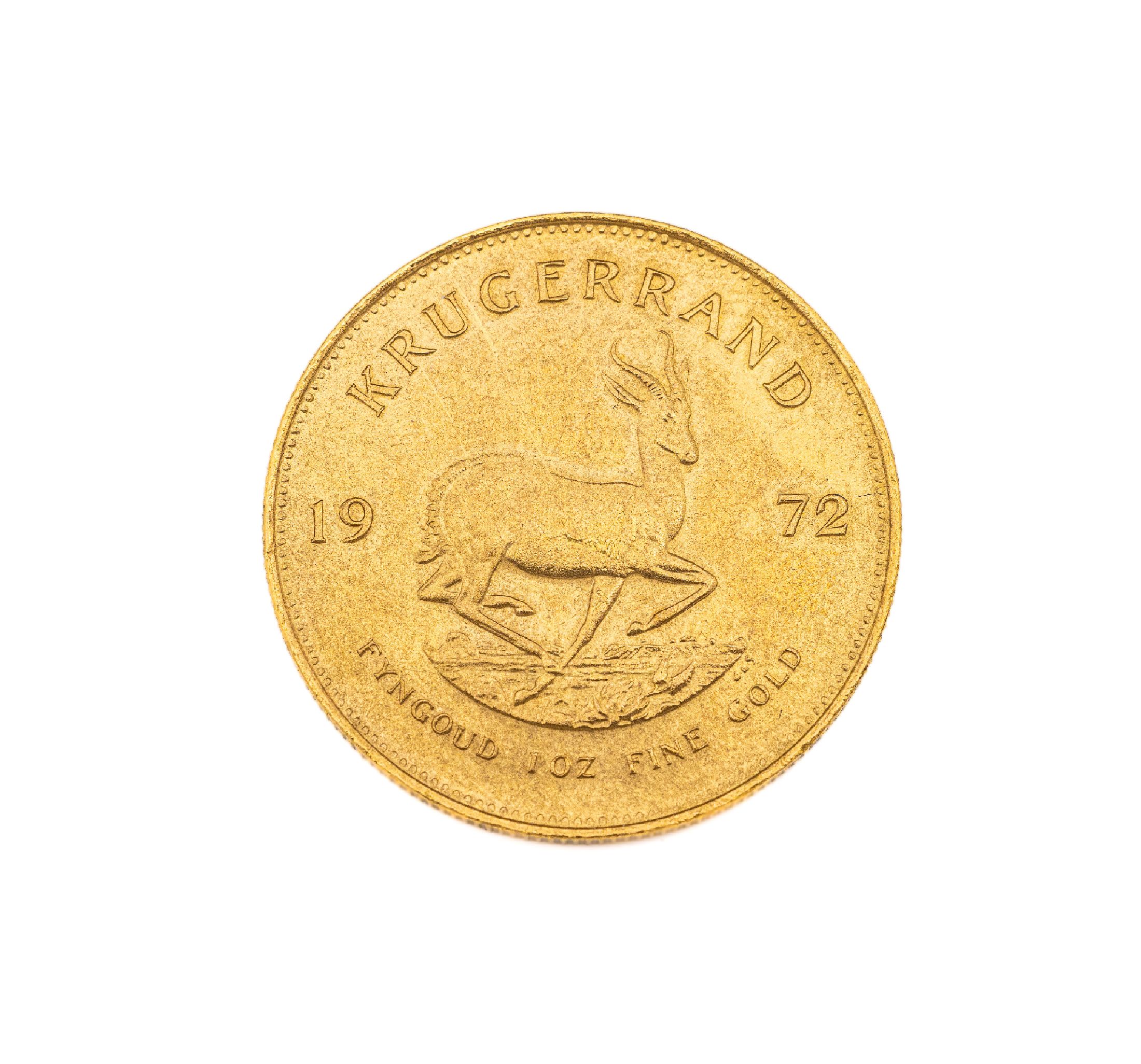 Detail a: Goldmünze Krügerrand, Südafrika 1972, Springbock, Fyngoud 1 Oz Fine Gold