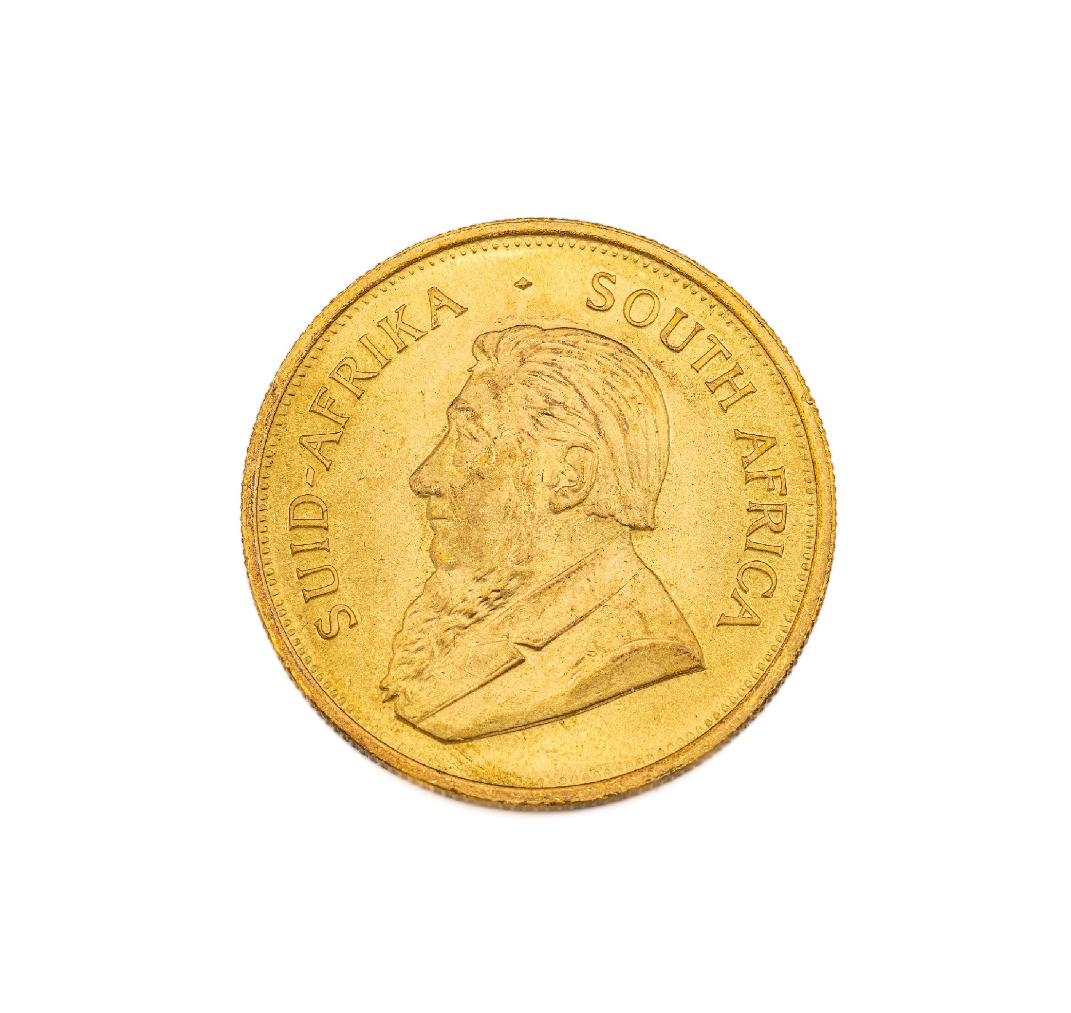 Goldmünze Krügerrand, Südafrika 1971, Springbock, Fyngoud 1 Oz Fine Gold