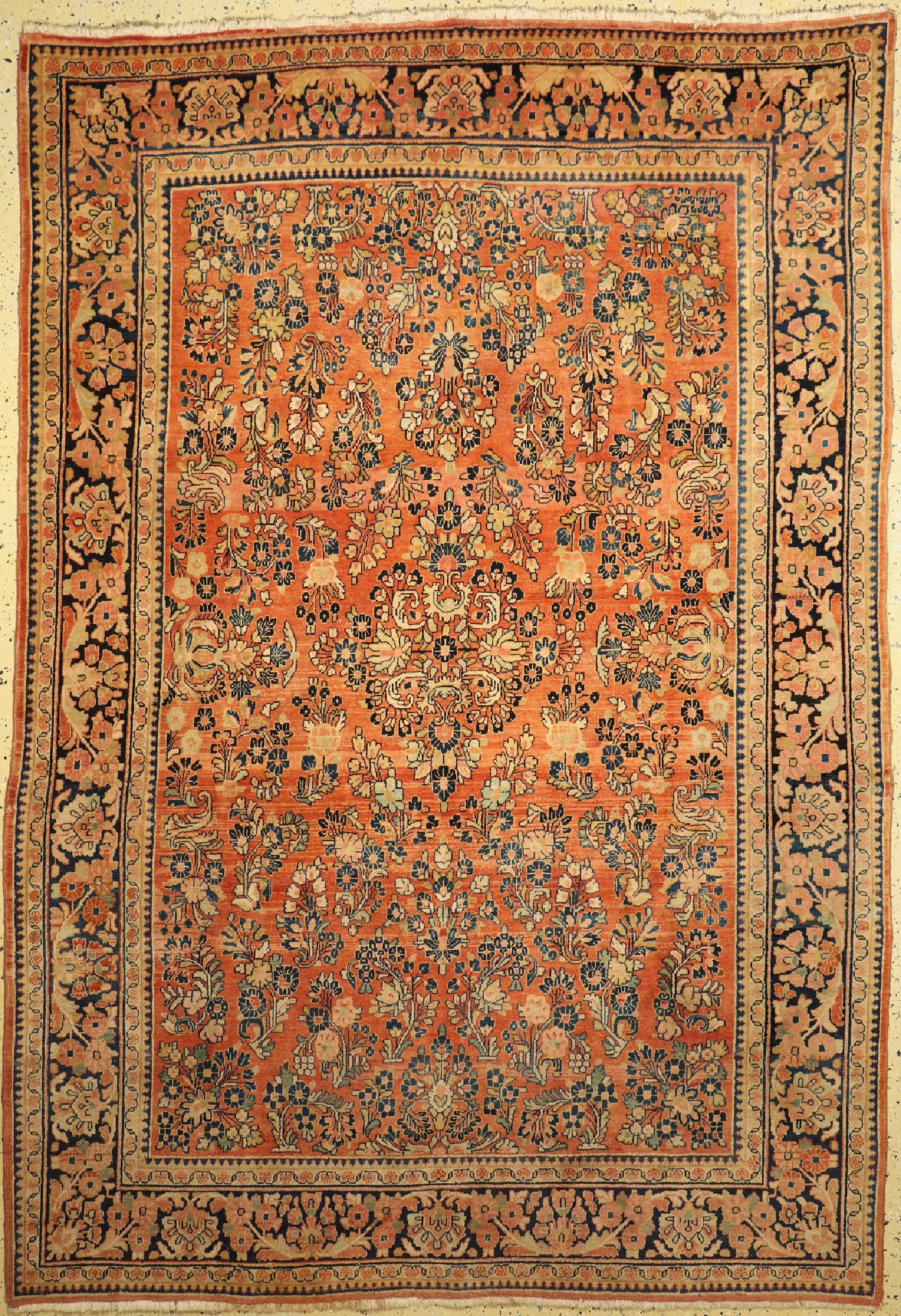 Us Re-Import Sarogh, Persien, um 1920/1930,Wolle auf Baumwolle, ca. 280 x 195 cm, EHZ: 2