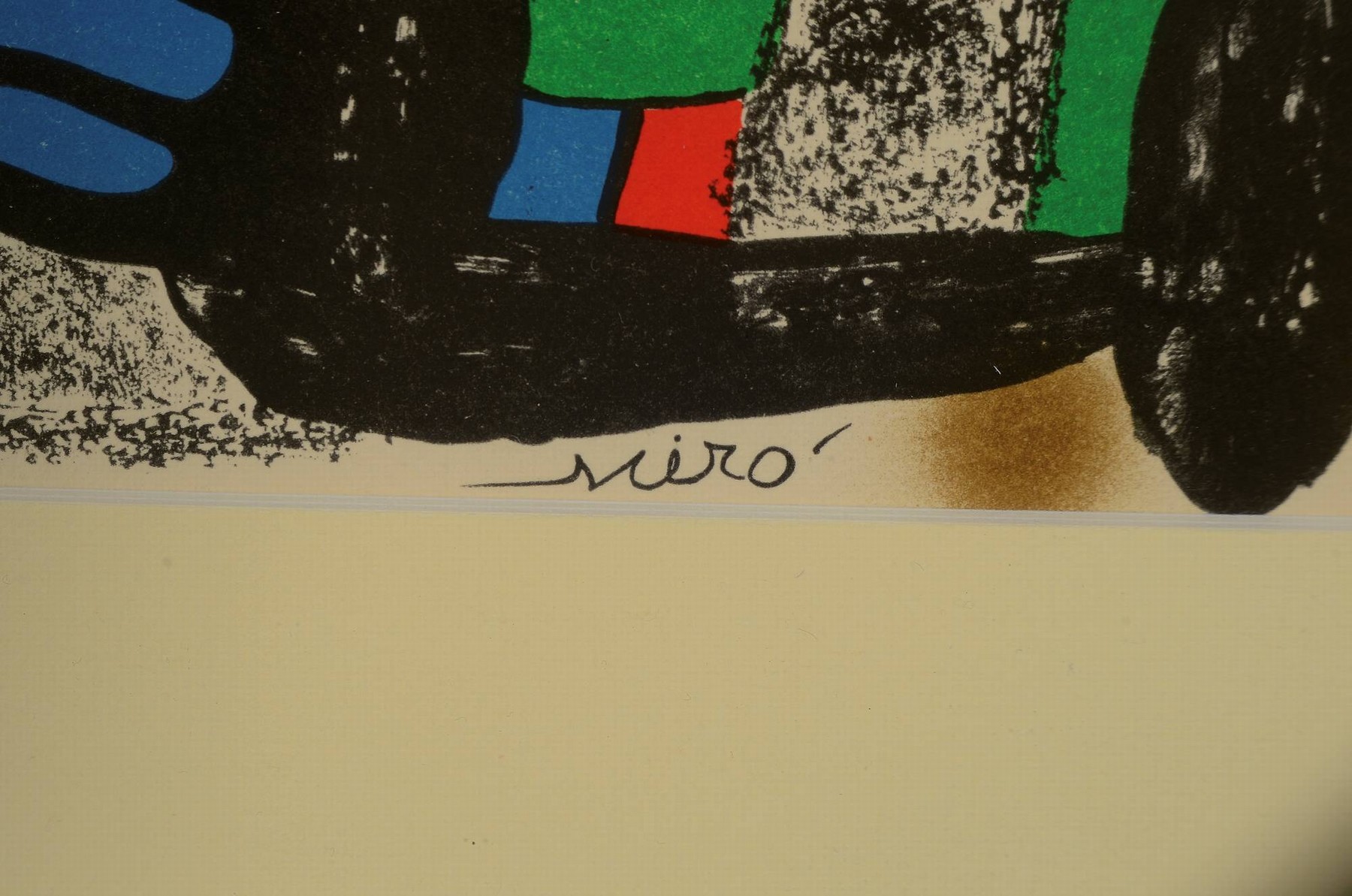 Detail b: Joan Miro, 1893 Barcelona-1983 Palma, Konvolut von Farblithographien, 1x Iran (1975) u. 1x Denmark (1975), Auflage 3000 Exemplare, erschienen 1974-75 ...