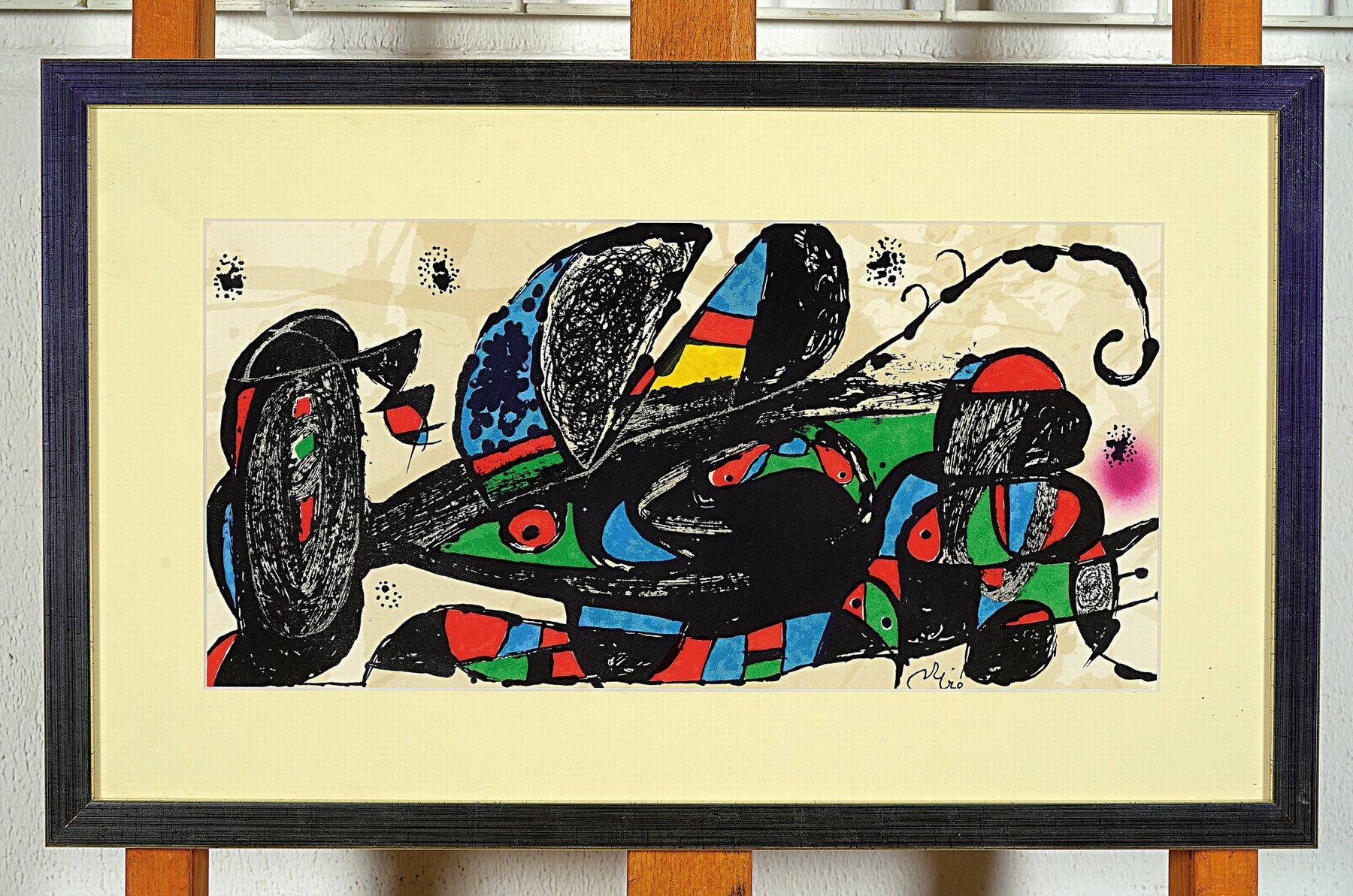 Detail k: Joan Miro, 1893 Barcelona-1983 Palma, Konvolut von Farblithographien, 1x Iran (1975) u. 1x Denmark (1975), Auflage 3000 Exemplare, erschienen 1974-75 ...