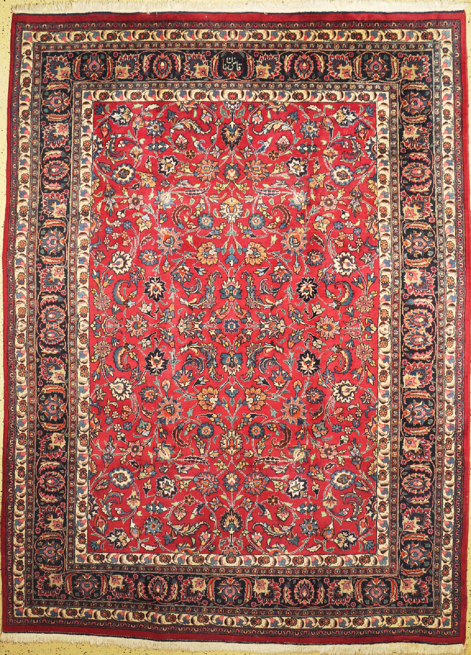 Mesched alt, signiert, Persien, um 1960, Wolle auf Baumwolle, ca. 340 x 245 cm, EHZ: 2