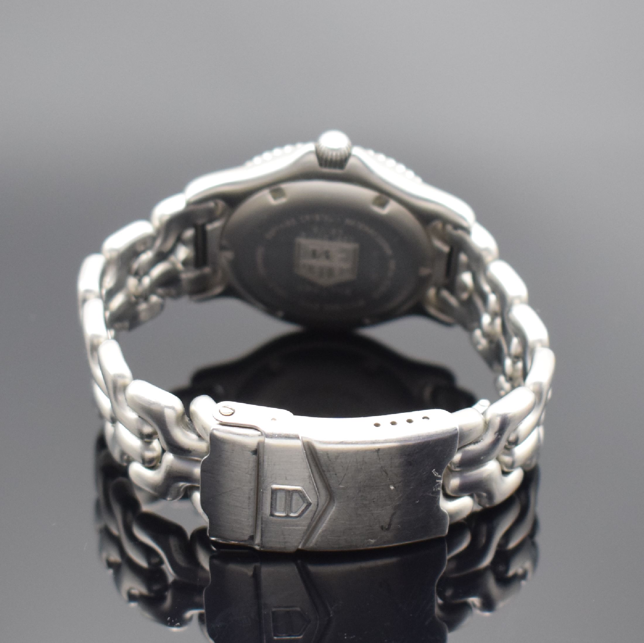 Detail b: TAG HEUER Herrenarmbanduhr Referenz S89.706, Schweiz um 1995, Automatik, Edelstahlgeh. inkl. Gliederband mit Faltschl., Boden und Krone verschr., ...