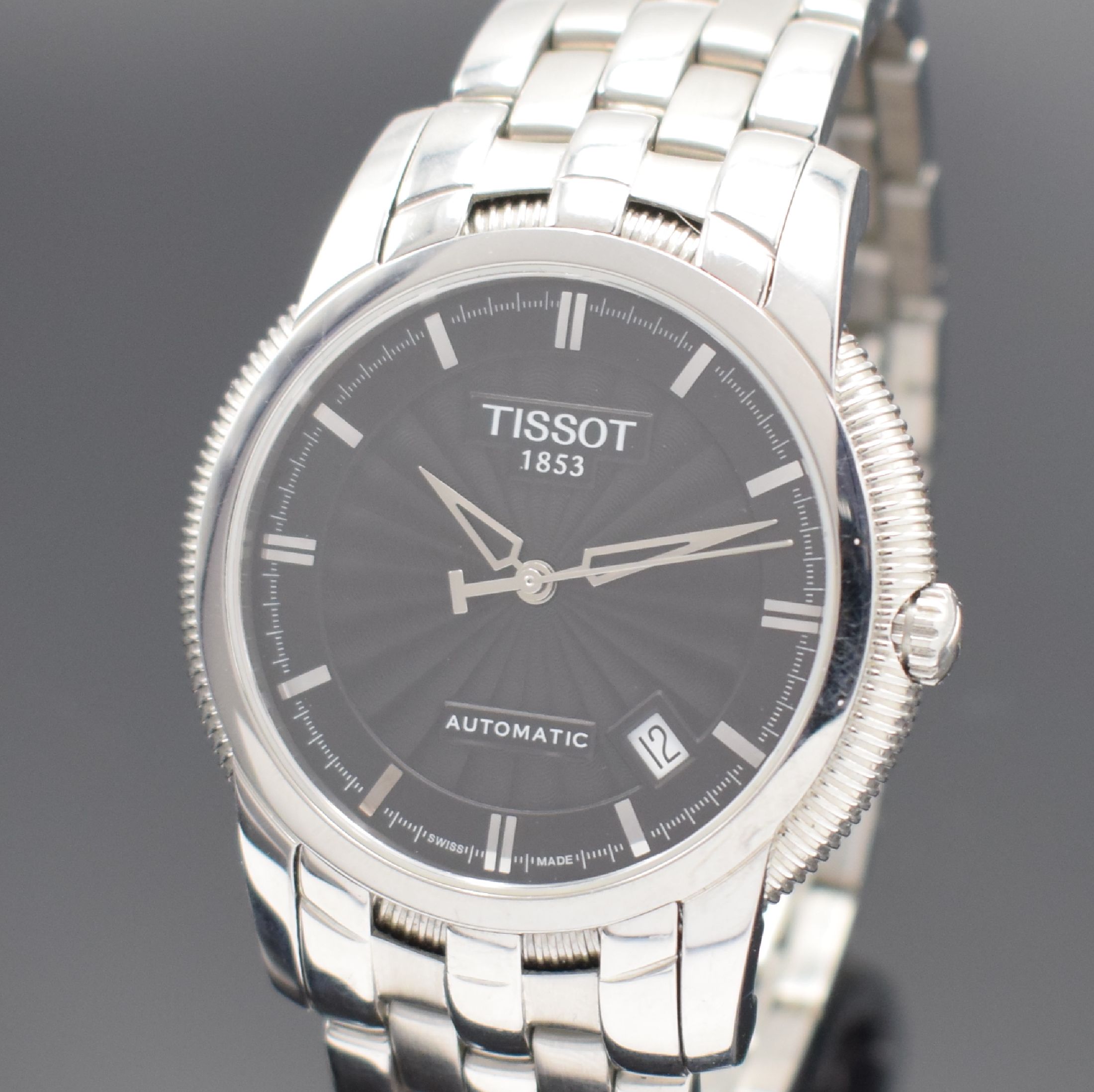 Detail a: TISSOT Armbanduhr Ballade 3 Referenz R463/363, Automatik, Schweiz um 2000, Edelstahlgeh. inkl. Gliederband m. dopp. Faltschl., beids. vergl., Boden ...