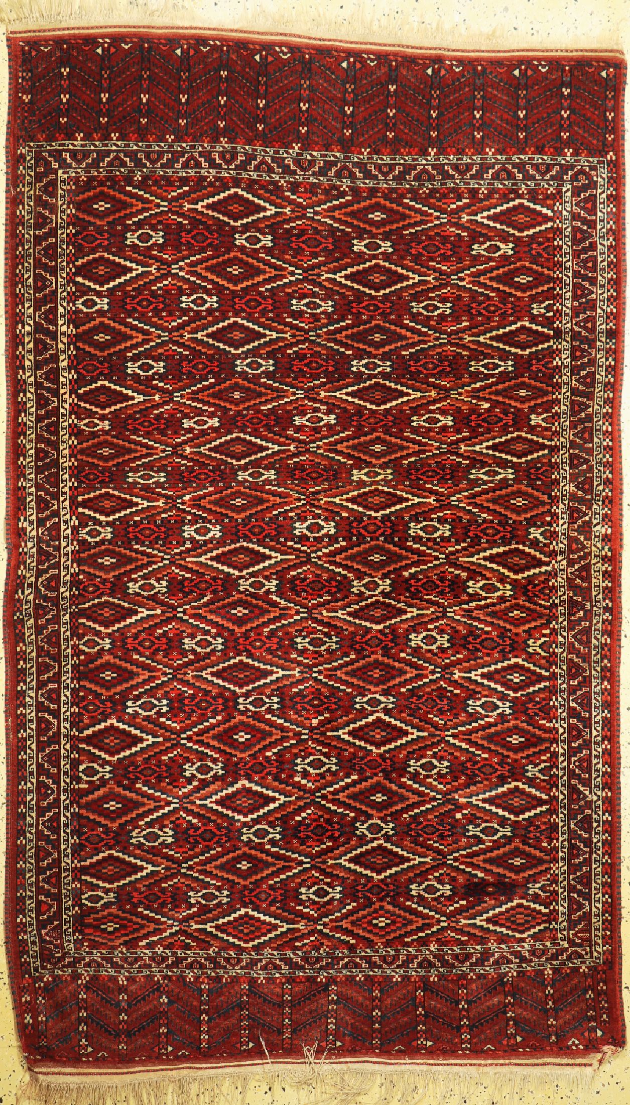 Antiker Yomud, Turkmenistan, um 1900, Wolleauf Wolle, ca. 240 x 145 cm, EHZ: 2