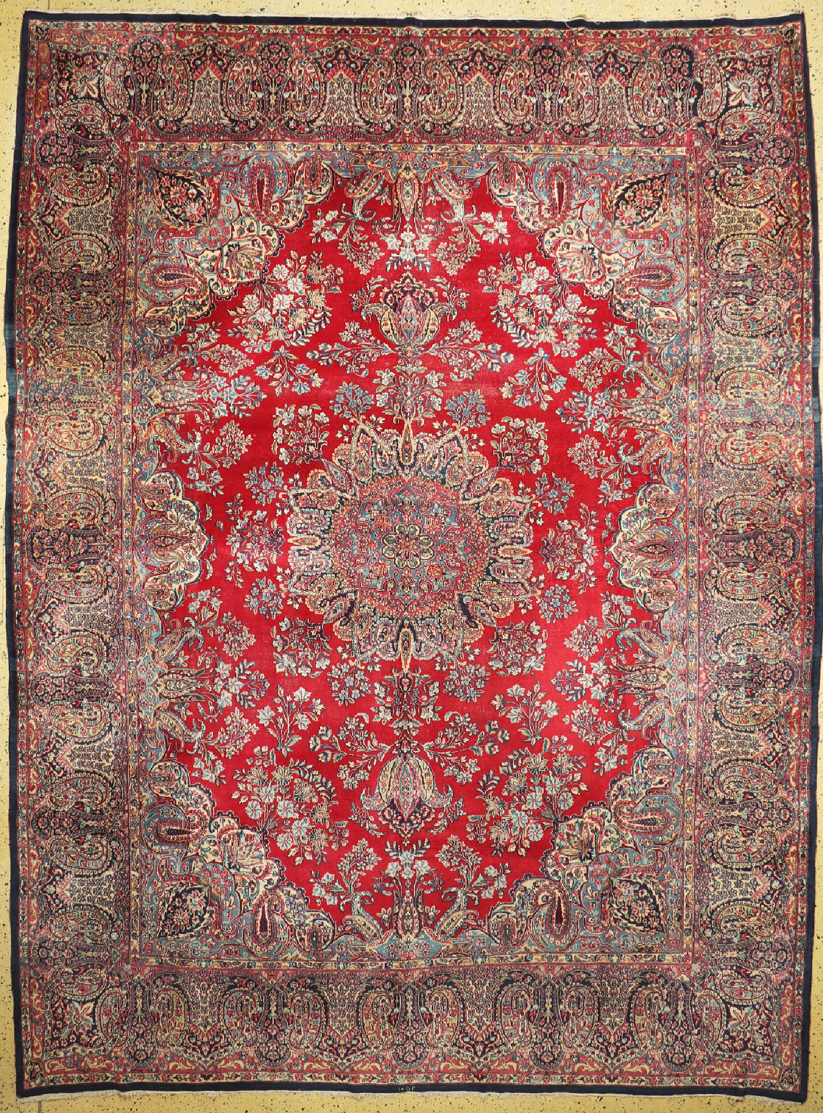 Kerman Lawar, Persien, Wolle auf Baumwolle , ca. 400 x 300 cm, EHZ: 3